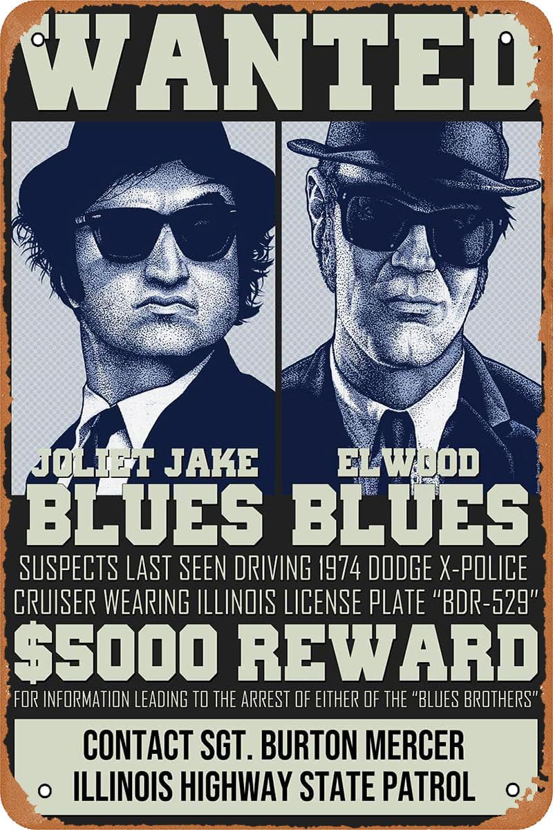 Brass Weight Plate - The Blues Brothers Movie Poster Vintage