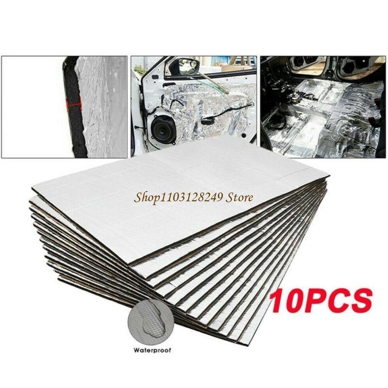 Foam Dampener Sheet - 10Pcs Car Soundproofing Foam Mat, Waterproof