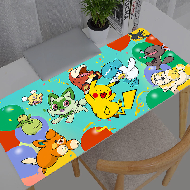 Gaming Keyboard Easy To Clean - Mouse Pad Rubber Table Pokemon Pikachu