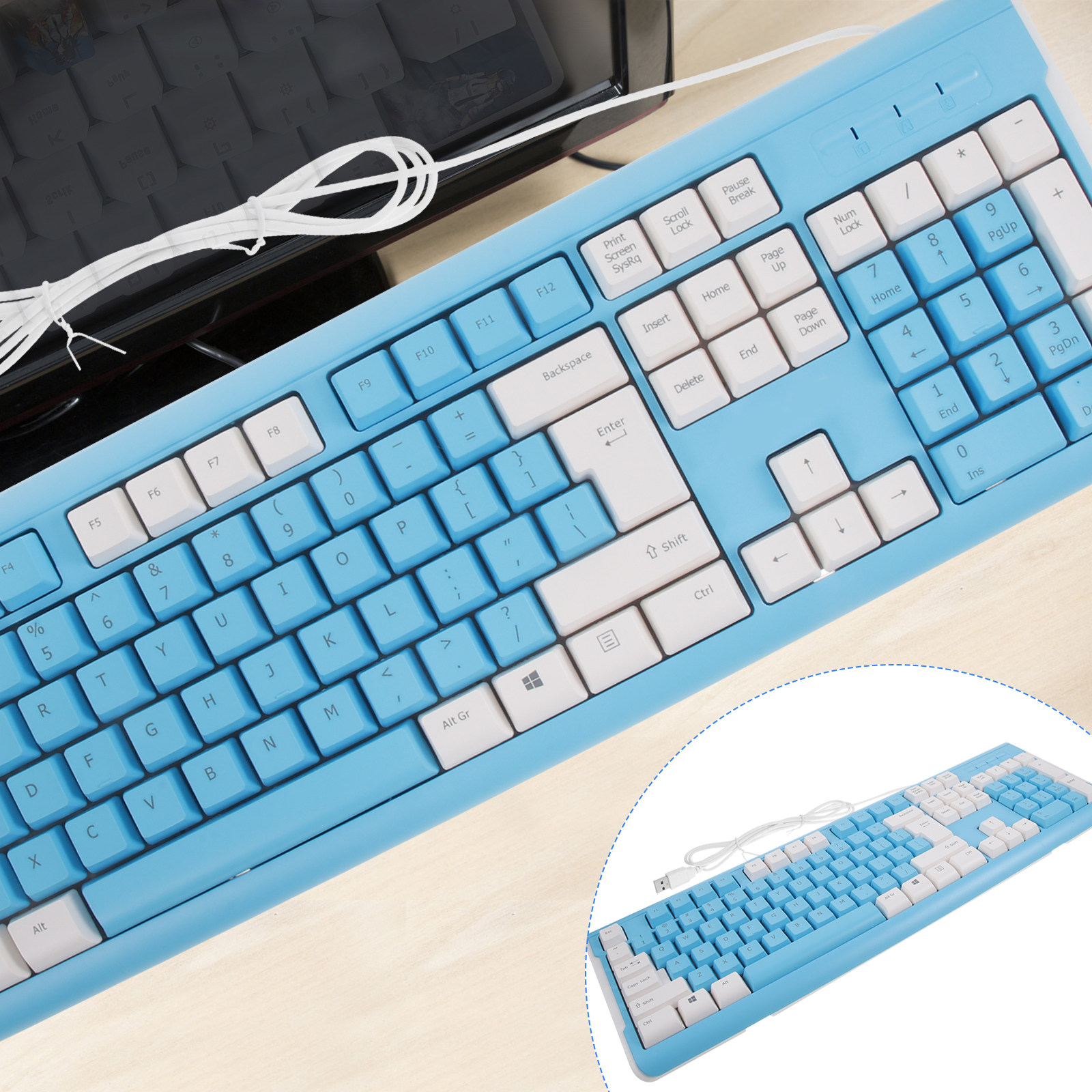 Gaming Keyboard Number Pad - Premium ABS USB Gaming Keyboard with