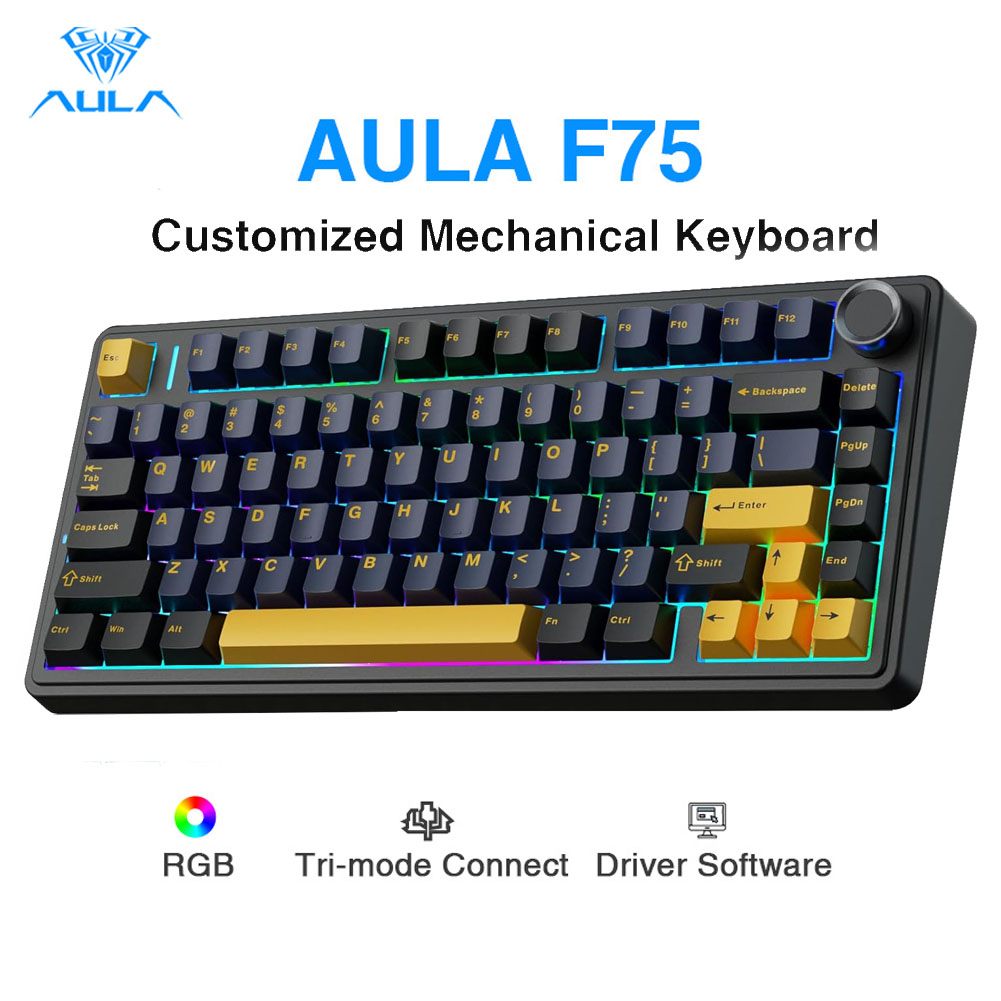 Gaming Keyboard Number Pad - Aula F75 mechanical keyboard, fully hot-swappable