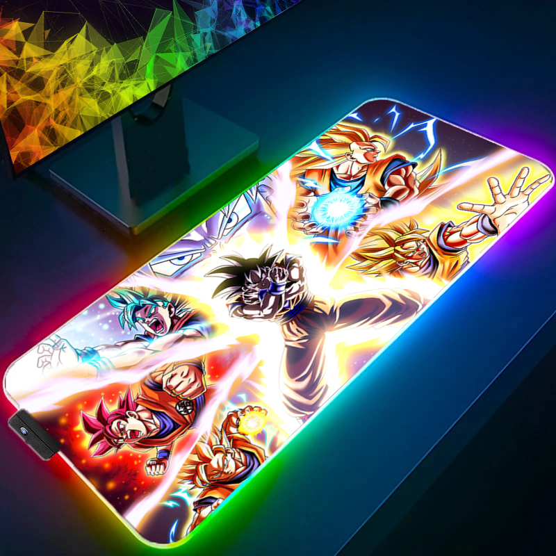 Gaming Keyboard En Mouse - LED Mouse pad Dragon Ball Computer