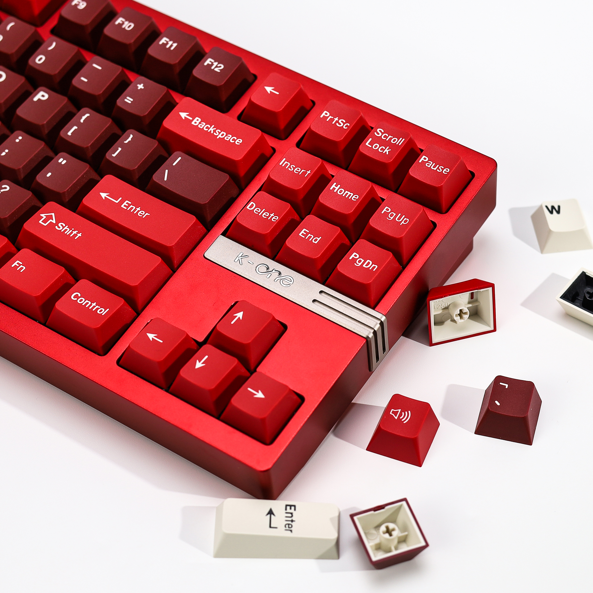 Gaming Keyboard Number Pad - KBDiy GMK Jamon Keycap Red Retro