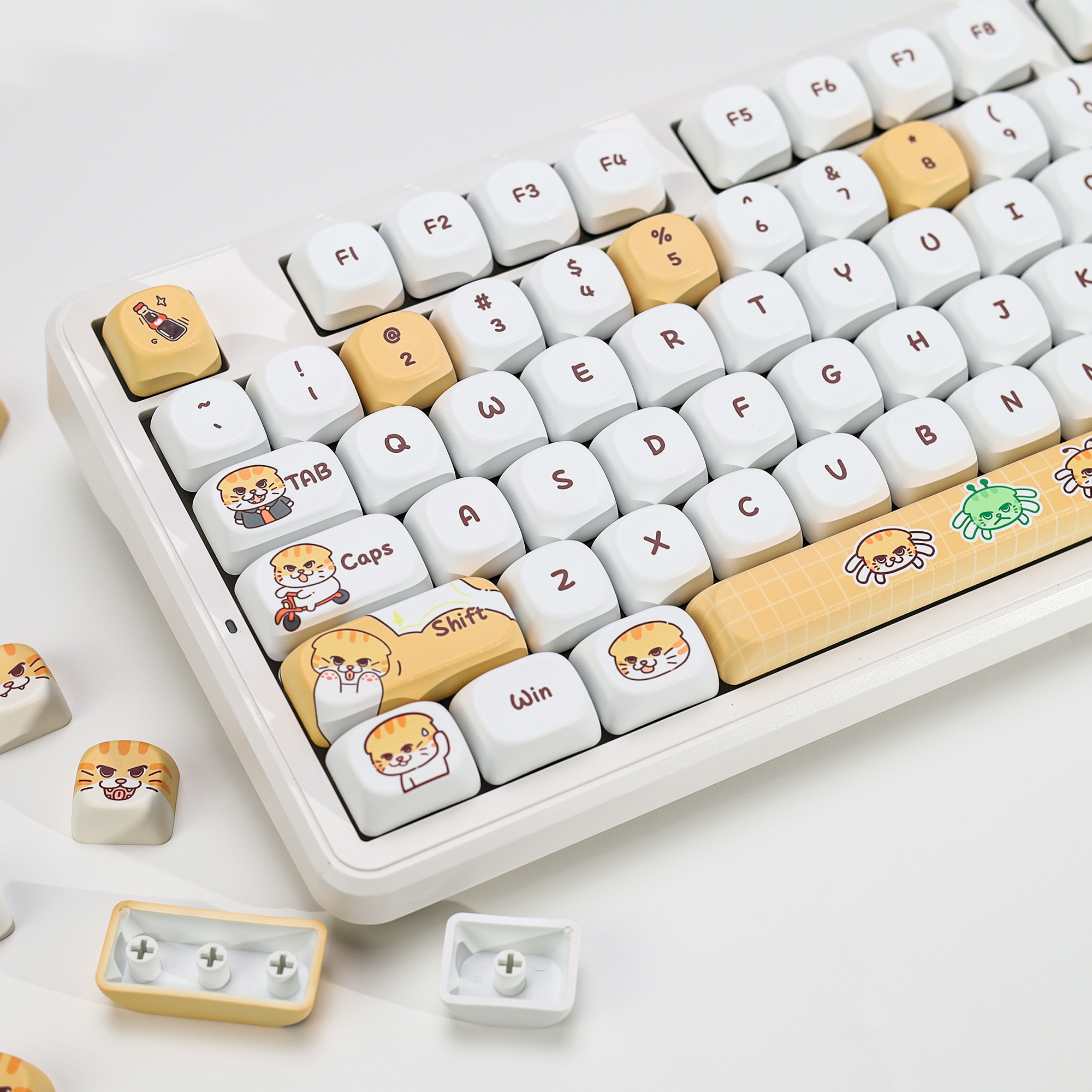 Gaming Keyboard Number Pad - KBDiy Cute Bad Cat Theme Keycaps