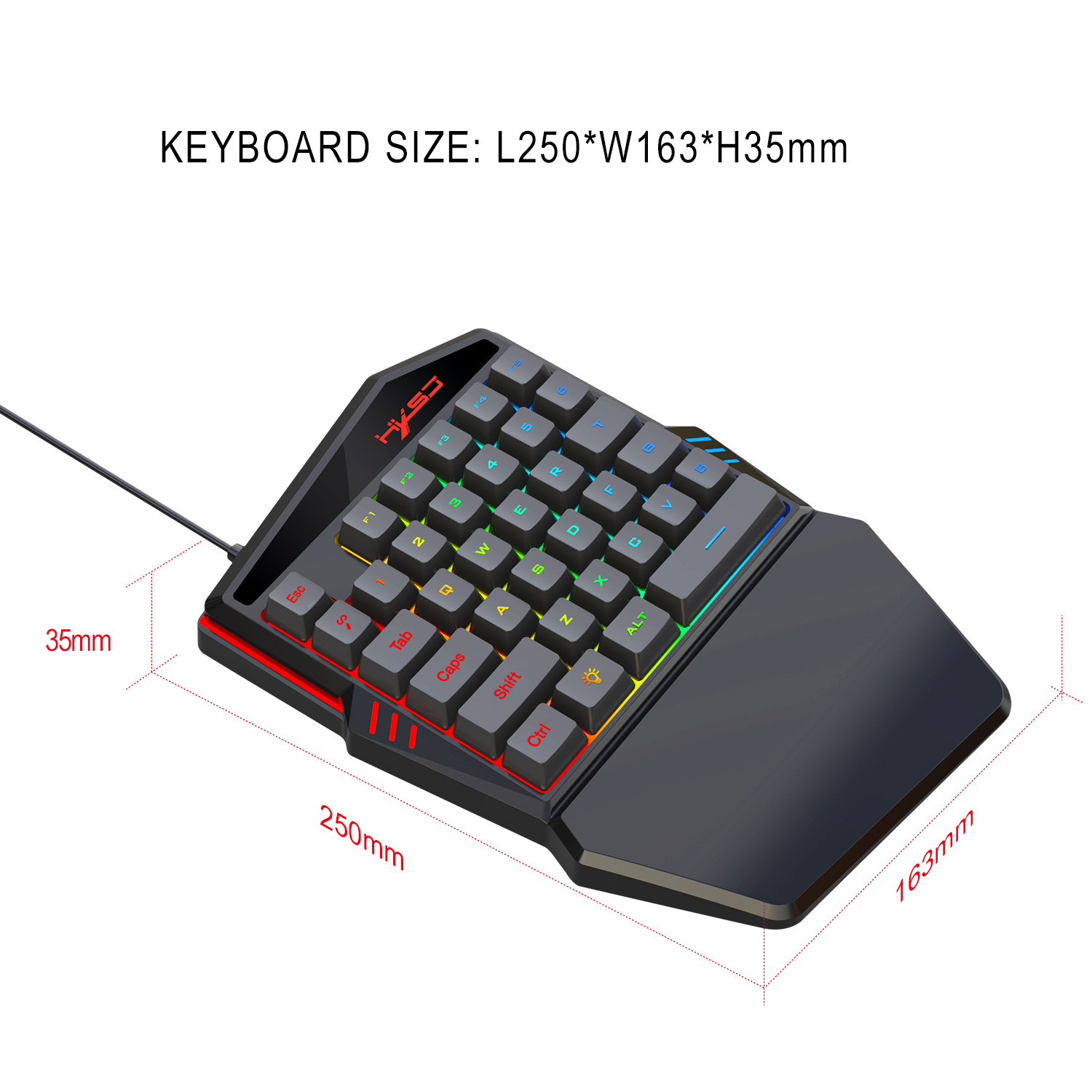 HXSJ V100 V100-2 35 Key Gaming - Gaming Keyboard Half recensie en prijs