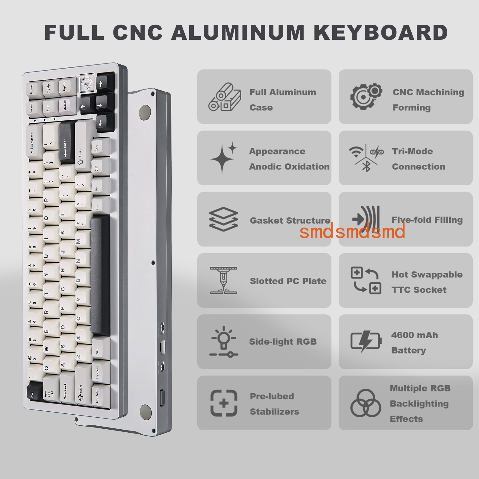 AL71 Silver CNC Aluminum Mecha - Keyboard Gaming Mac recensie en prijs