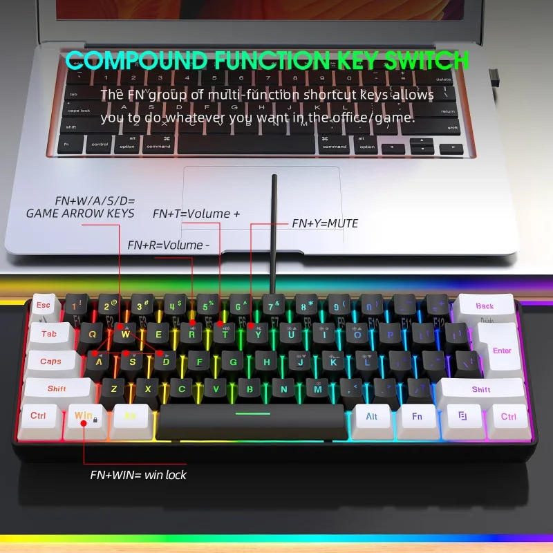 Keyboard and mouse 60% compute - Gaming Keyboard And Mouse Combo recensie en prijs