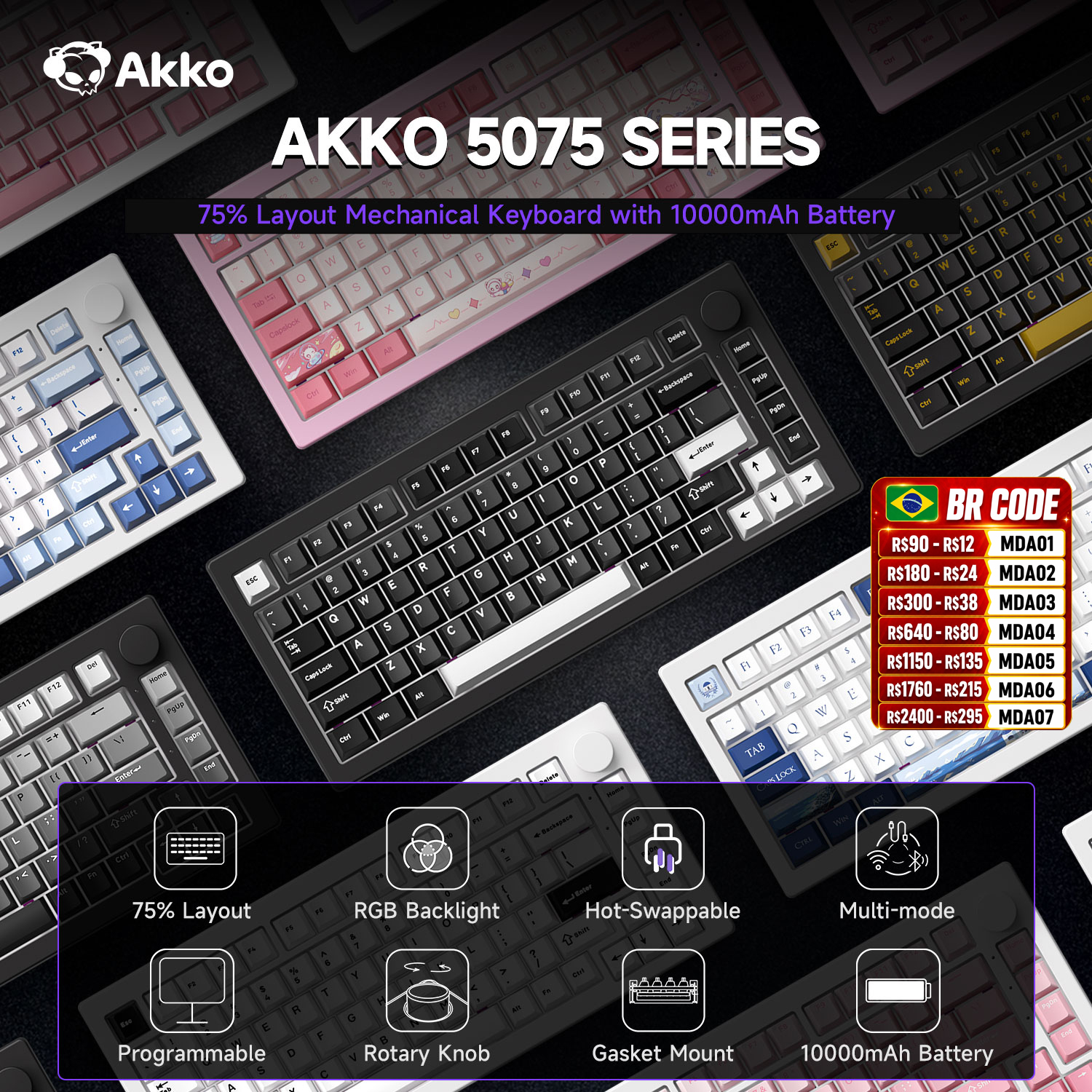 Akko 5075 V3 75% Mechanical Ke - Gaming Keyboard Types recensie en prijs