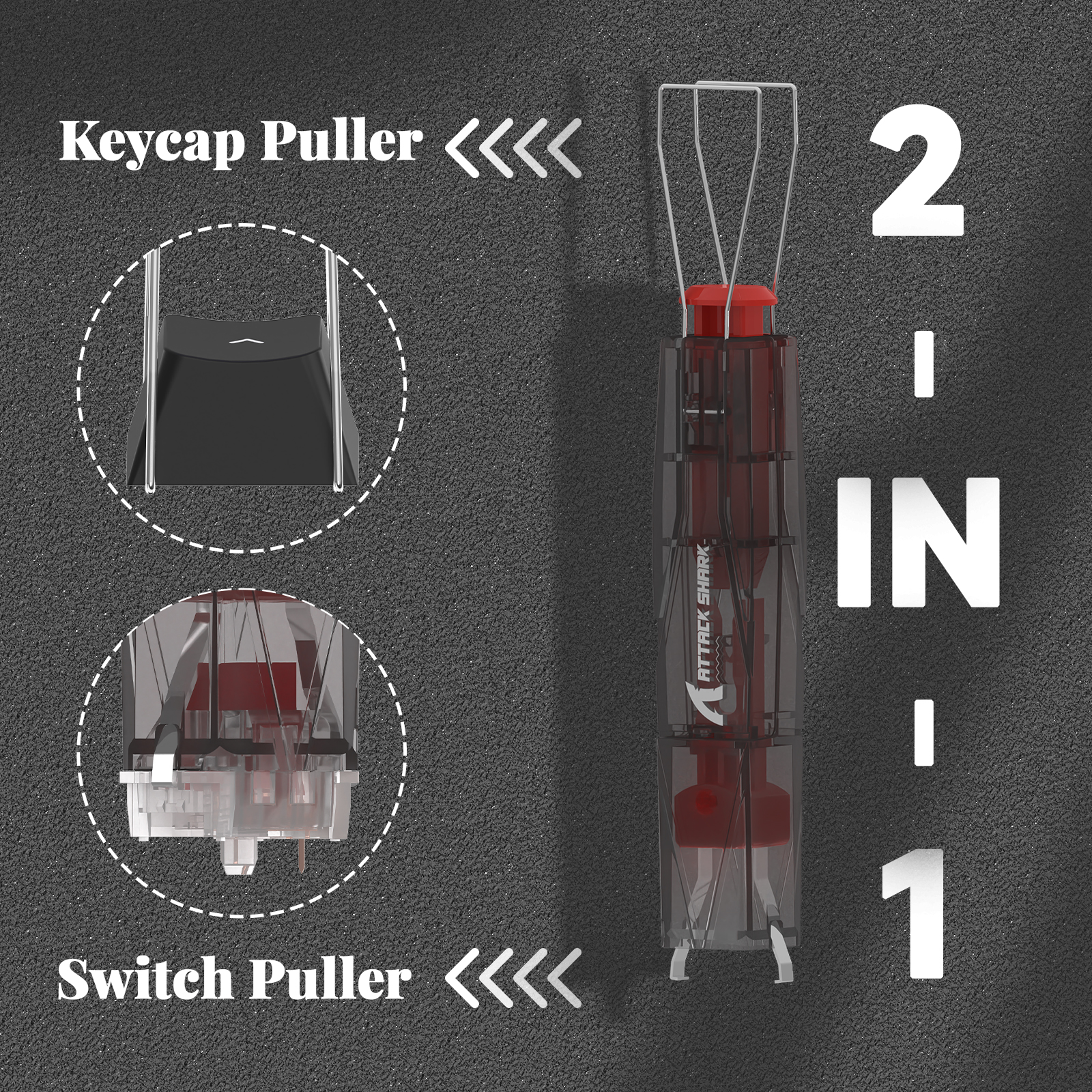 ATTACK SHARK KS01 2-in-1 Keyca - Keycap Puller Ring recensie en prijs