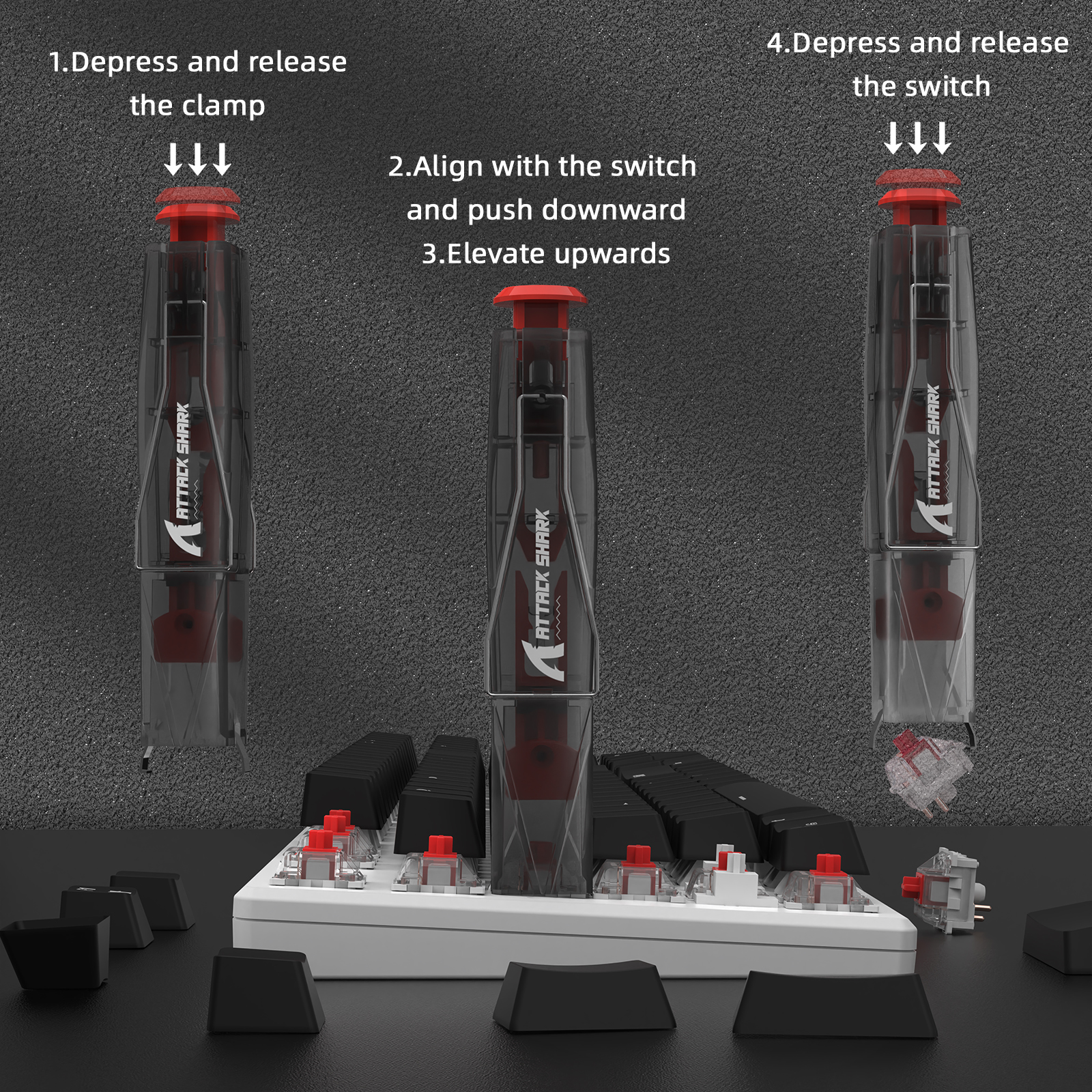 ATTACK SHARK KS01 2-in-1 Keyca - Keycap Puller Ring recensie en prijs