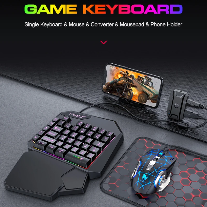 T-WOLF TF900 One Handed Keyboa - Gaming Keyboard Mobile recensie en prijs