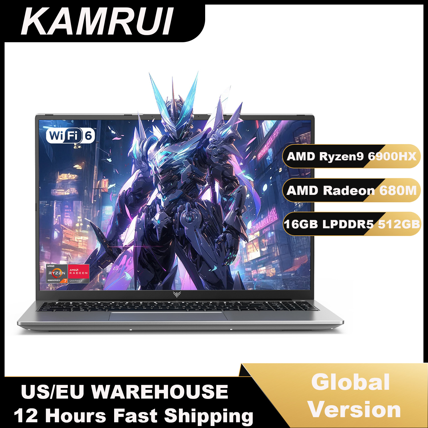 KAMRUI 16inch Laptop AMD Ryzen - Keyboard Gaming Mac recensie en prijs