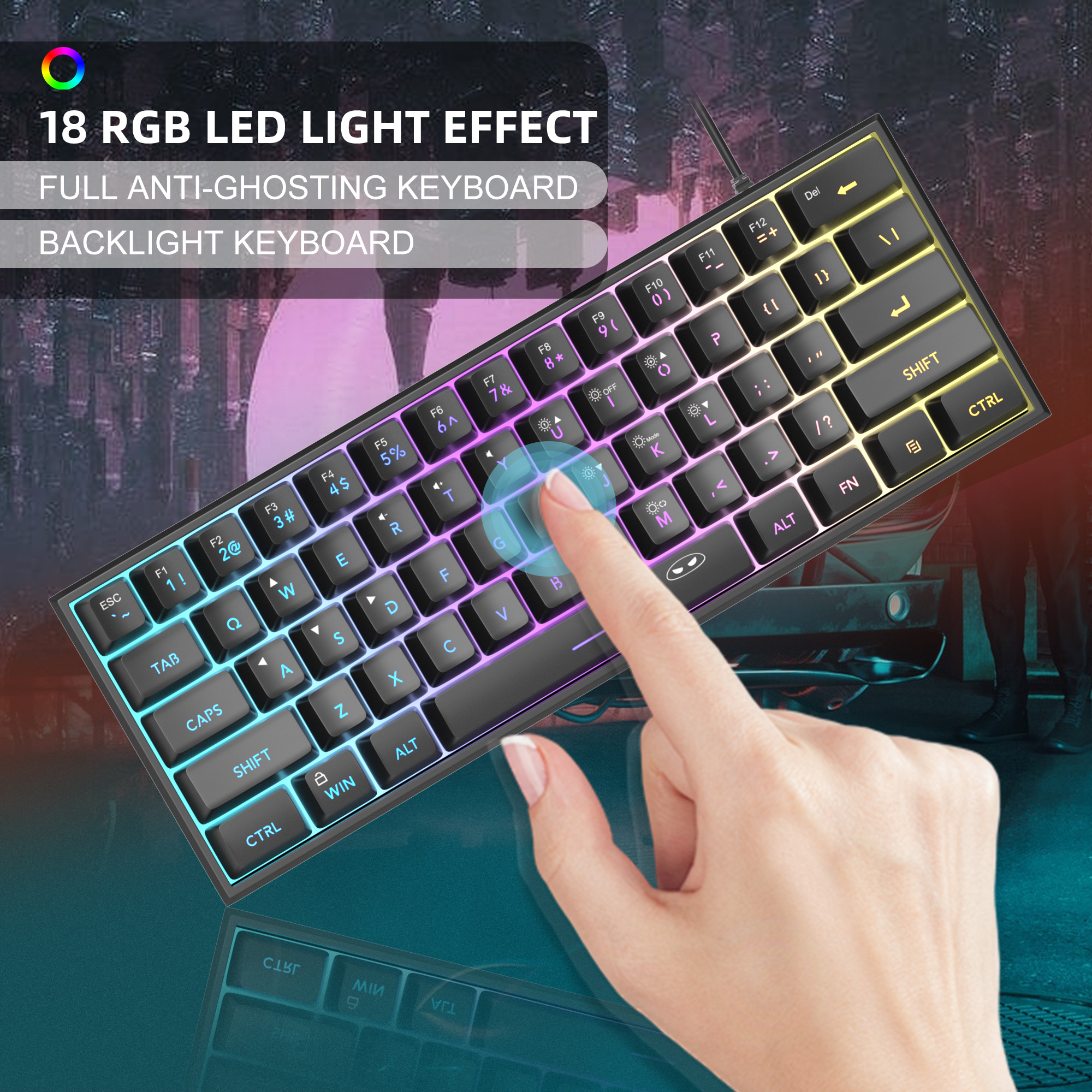 MageGee Mini 60% Gaming Keyboa - Gaming Keyboard Half recensie en prijs