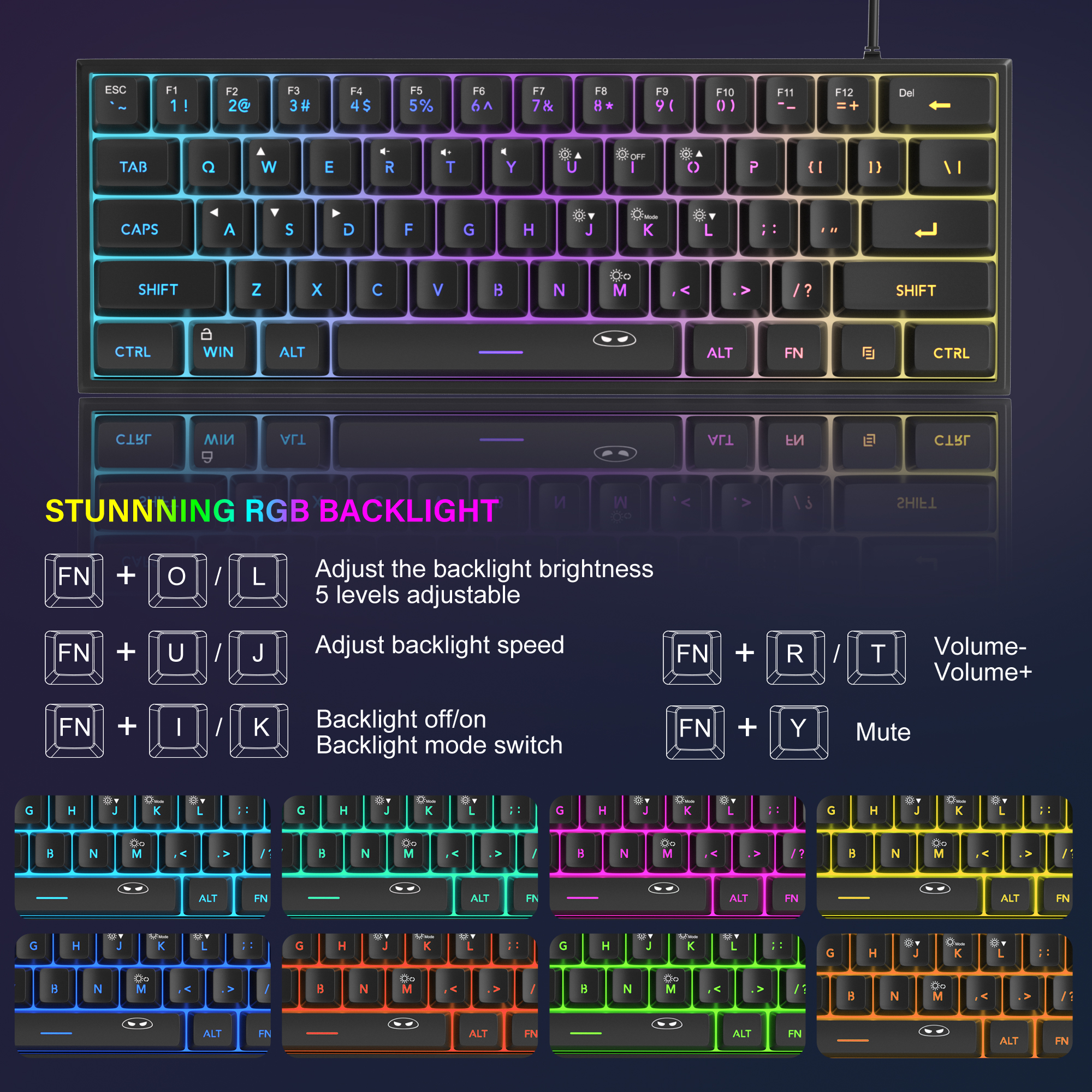 MageGee Mini 60% Gaming Keyboa - Gaming Keyboard Half recensie en prijs