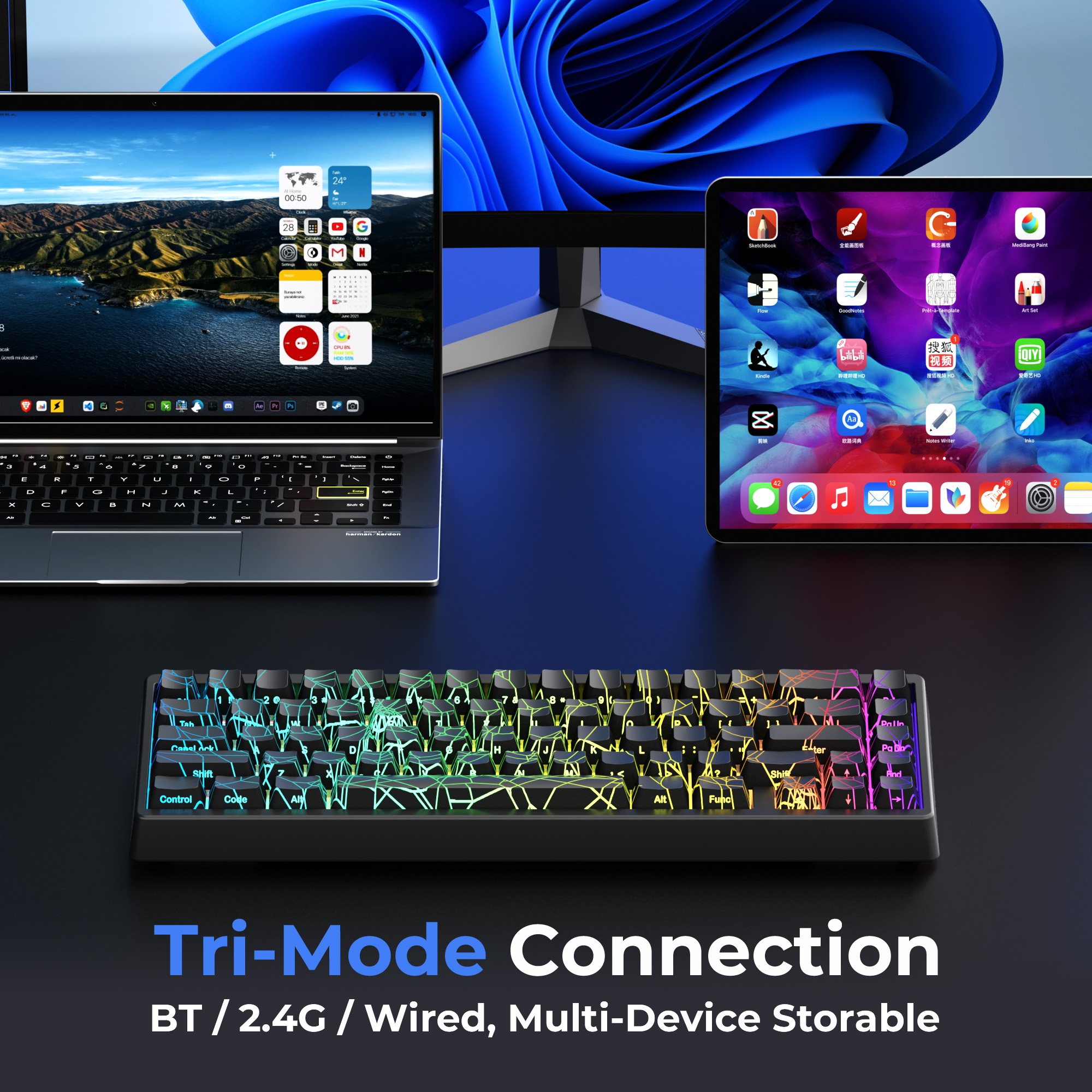 XVX M67 60% Percent Keyboard W - Gaming Keyboard Thocky recensie en prijs