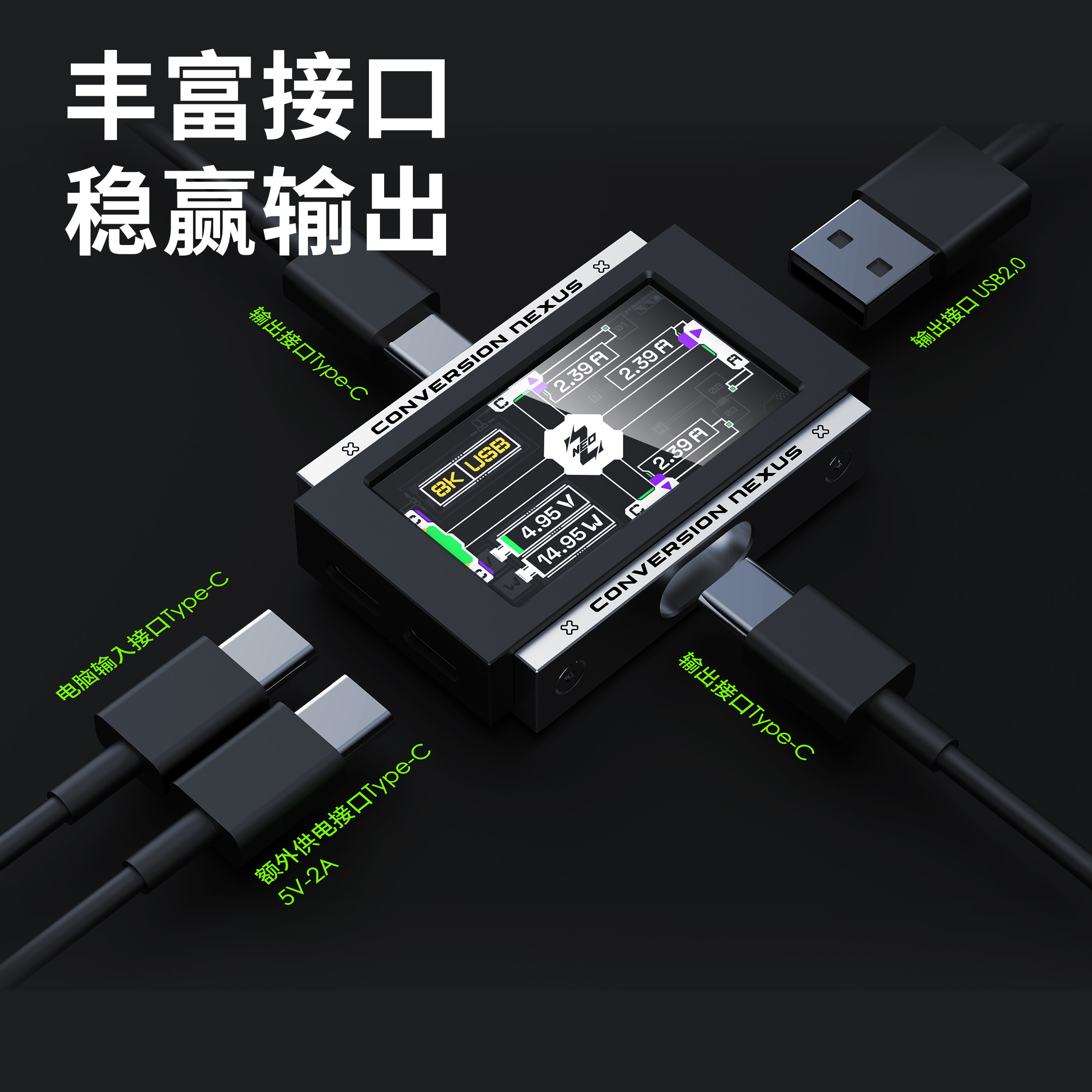 2-in-3-out Gaming USB Hub Inde - Gaming Keyboard Splitter recensie en prijs