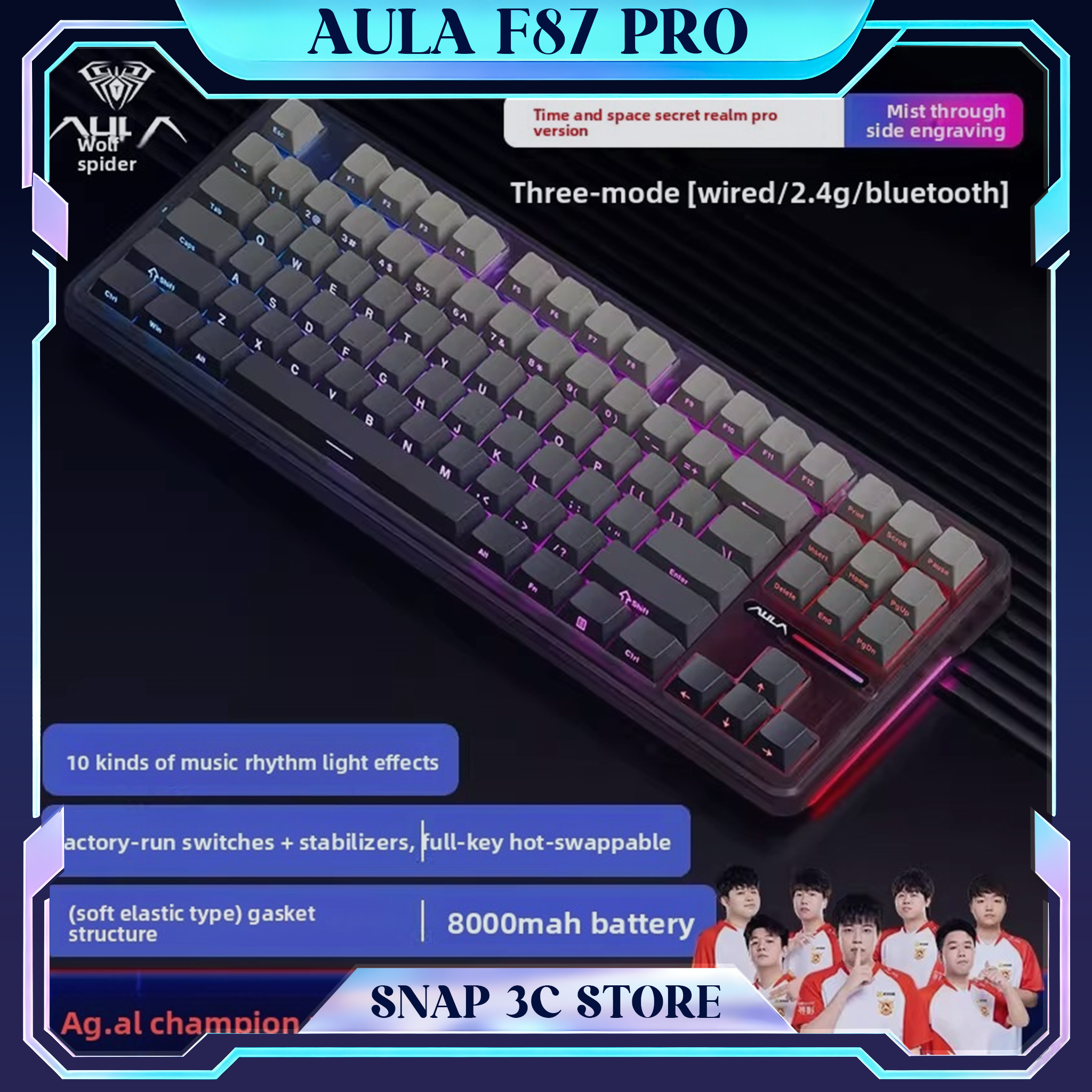 AULA F87 Pro Wireless Mechanic - Gaming Keyboard Thocky recensie en prijs
