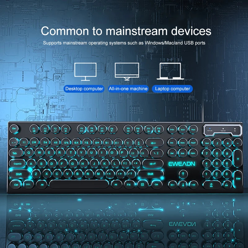 Retro Punk Mechanical Feel Key - Gaming Keyboard Mouse recensie en prijs