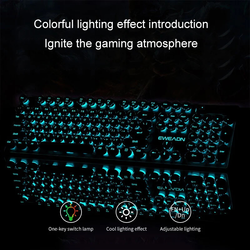 Retro Punk Mechanical Feel Key - Gaming Keyboard Mouse recensie en prijs