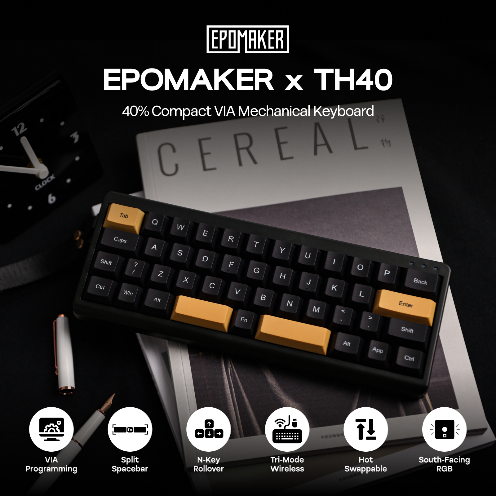 EPOMAKER TH40 VIA Ultra-Compac - Gaming Keyboard Half recensie en prijs