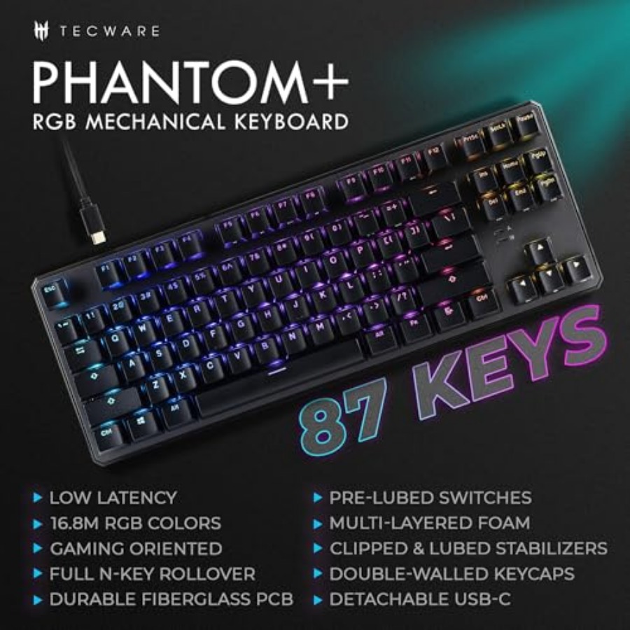 Phantom+ 87 Mechanical Gaming  - Gaming Keyboard Thocky recensie en prijs