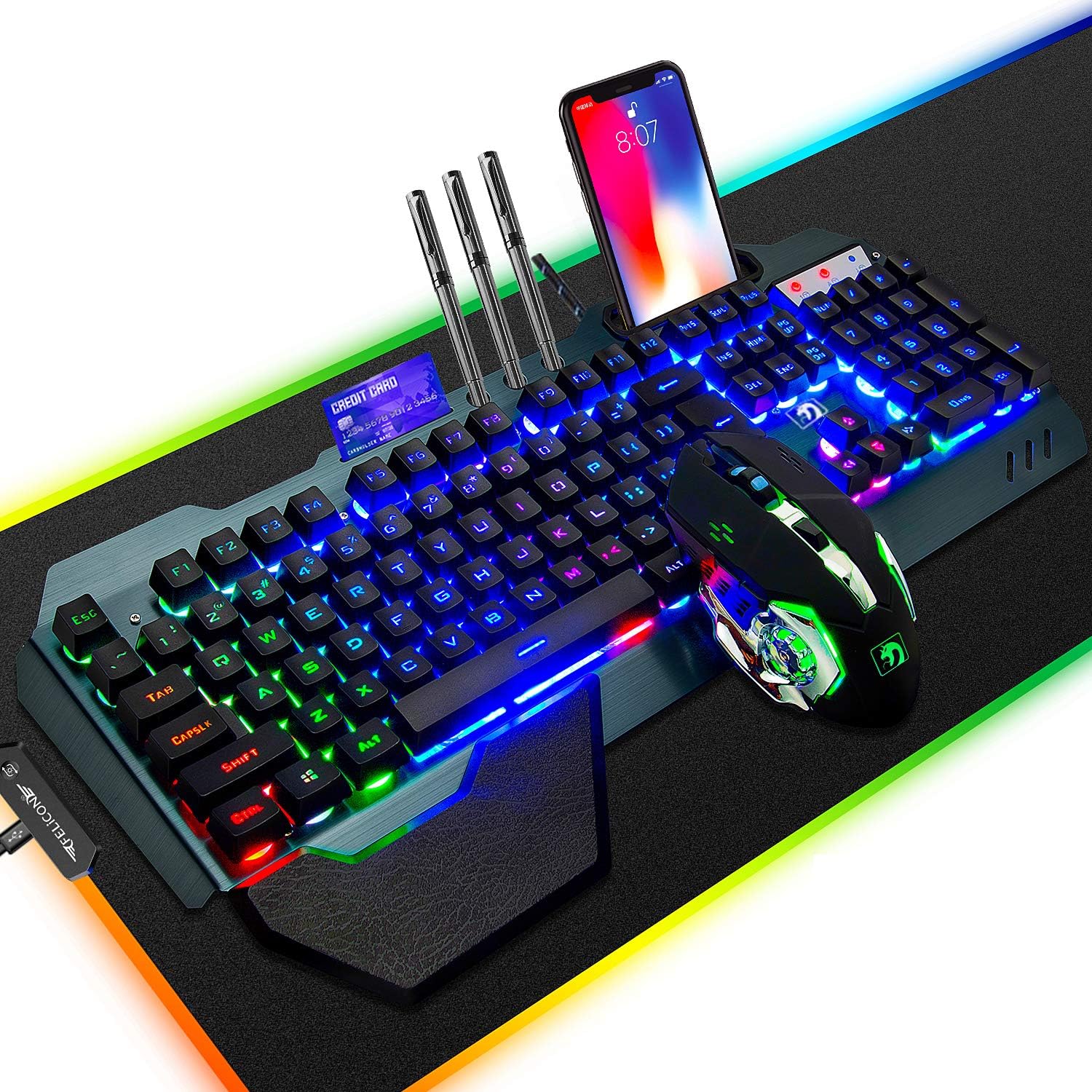 RGB Gaming Keyboard Mouse Comb - Gaming Keyboard Number Pad recensie en prijs