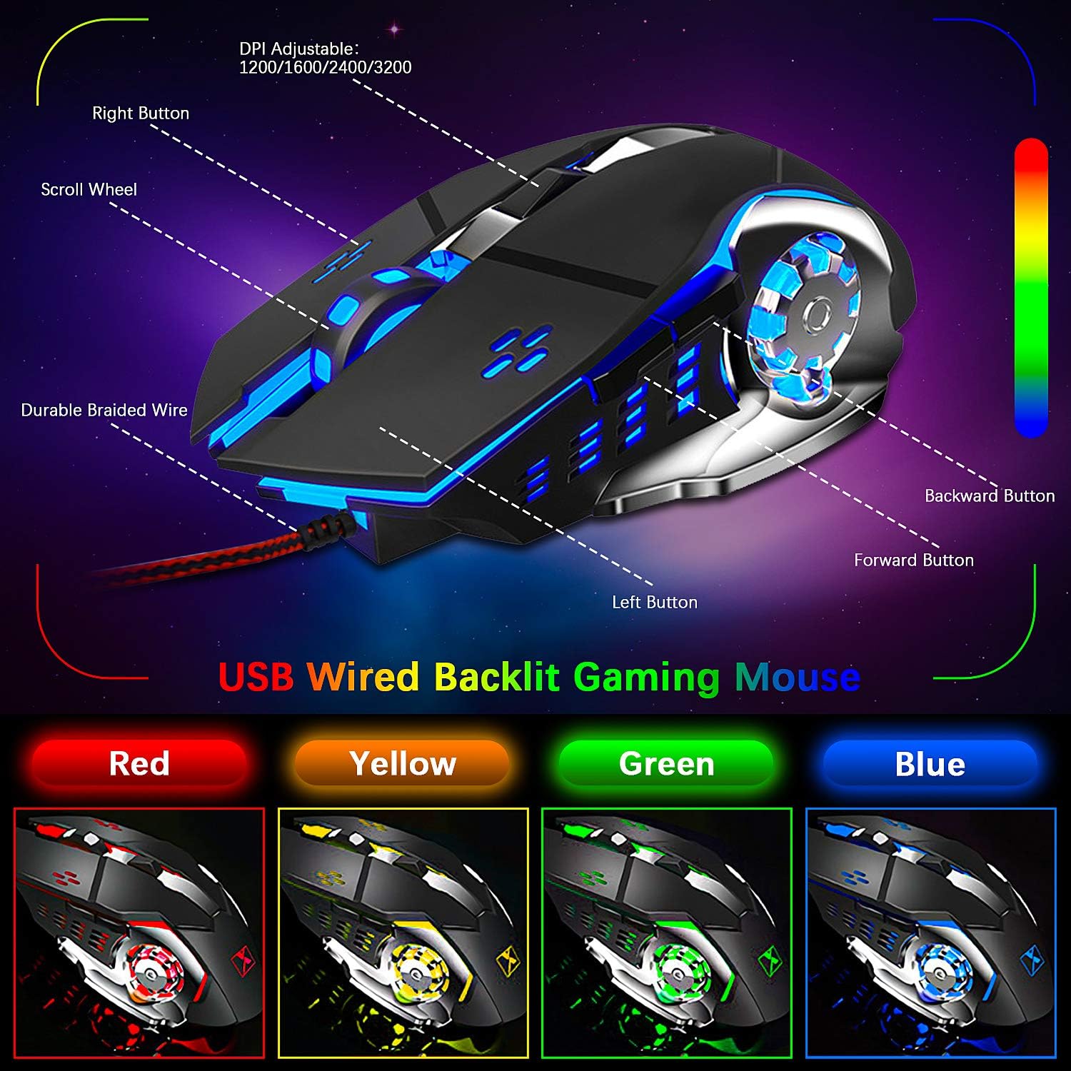 RGB Gaming Keyboard Mouse Comb - Gaming Keyboard Number Pad recensie en prijs