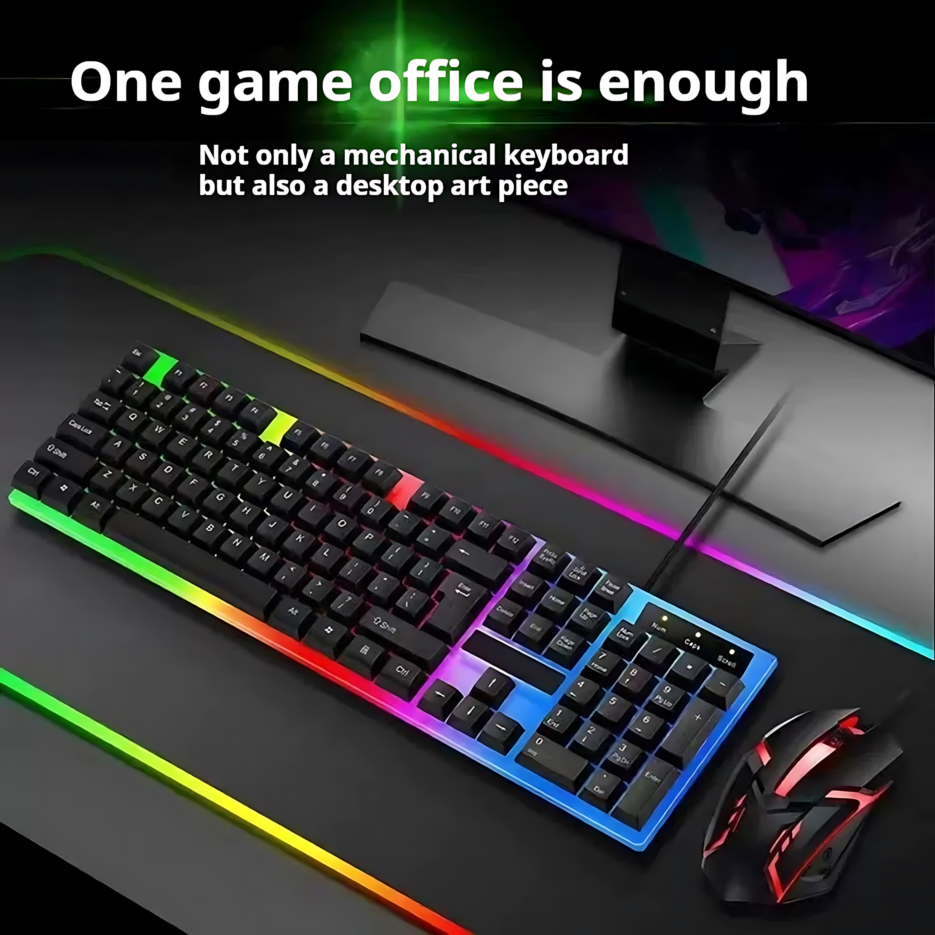 Rainbow Backlit Wired Keyboard - Gaming Keyboard And Mouse Combo recensie en prijs