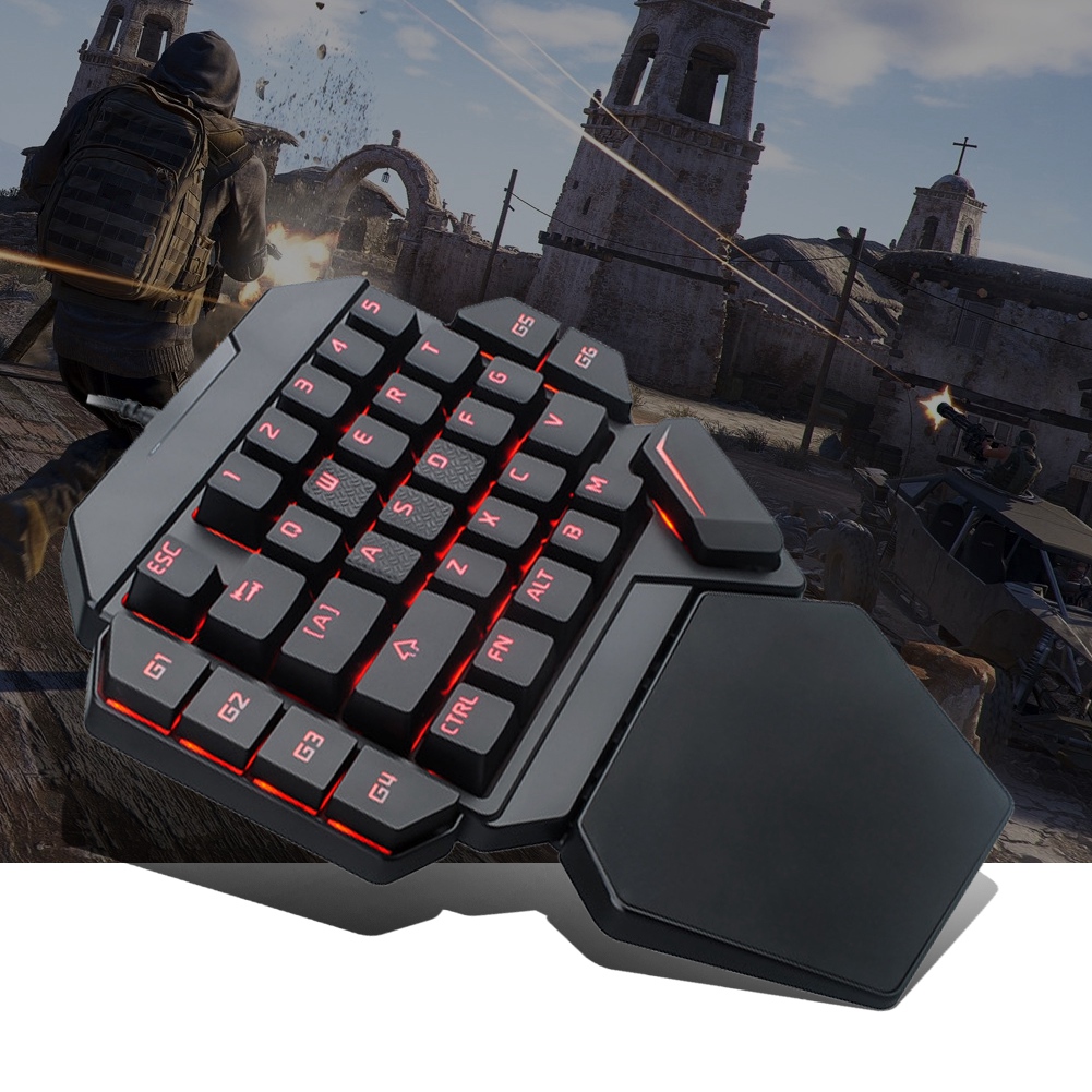 Blacklight Keyboard Onehanded  - Gaming Keyboard Half recensie en prijs