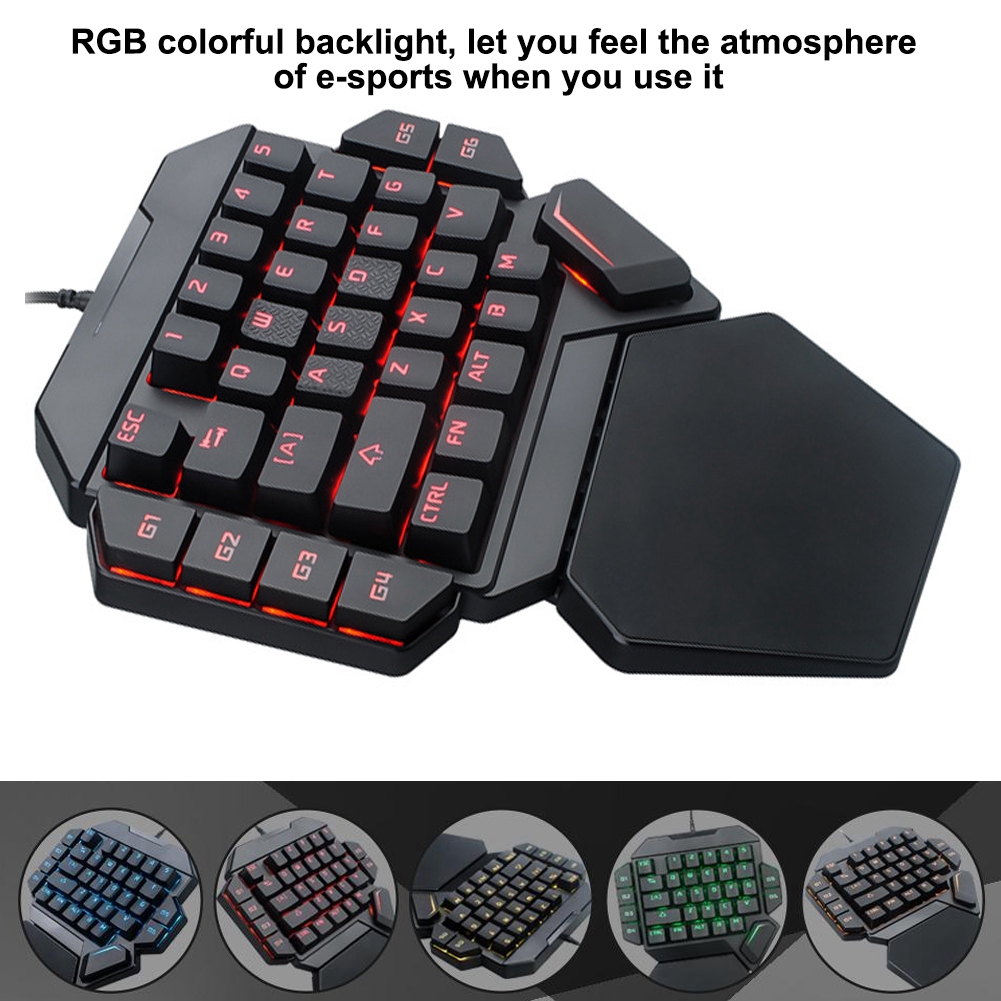 Blacklight Keyboard Onehanded  - Gaming Keyboard Half recensie en prijs
