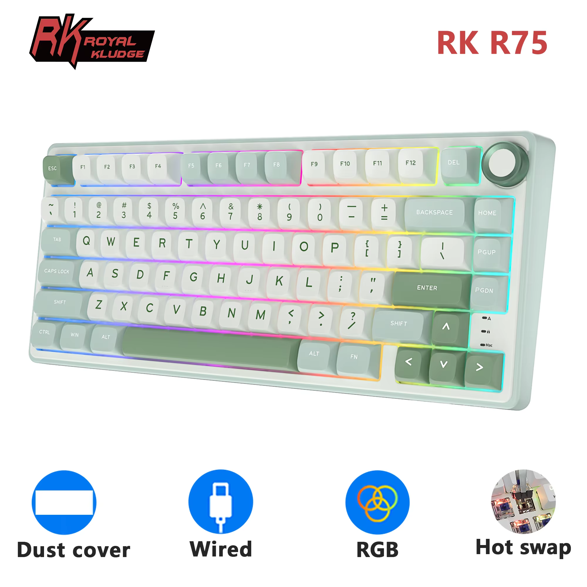 RK Royal Kludge R75 Gasket Wir - Gaming Keyboard Mobile recensie en prijs