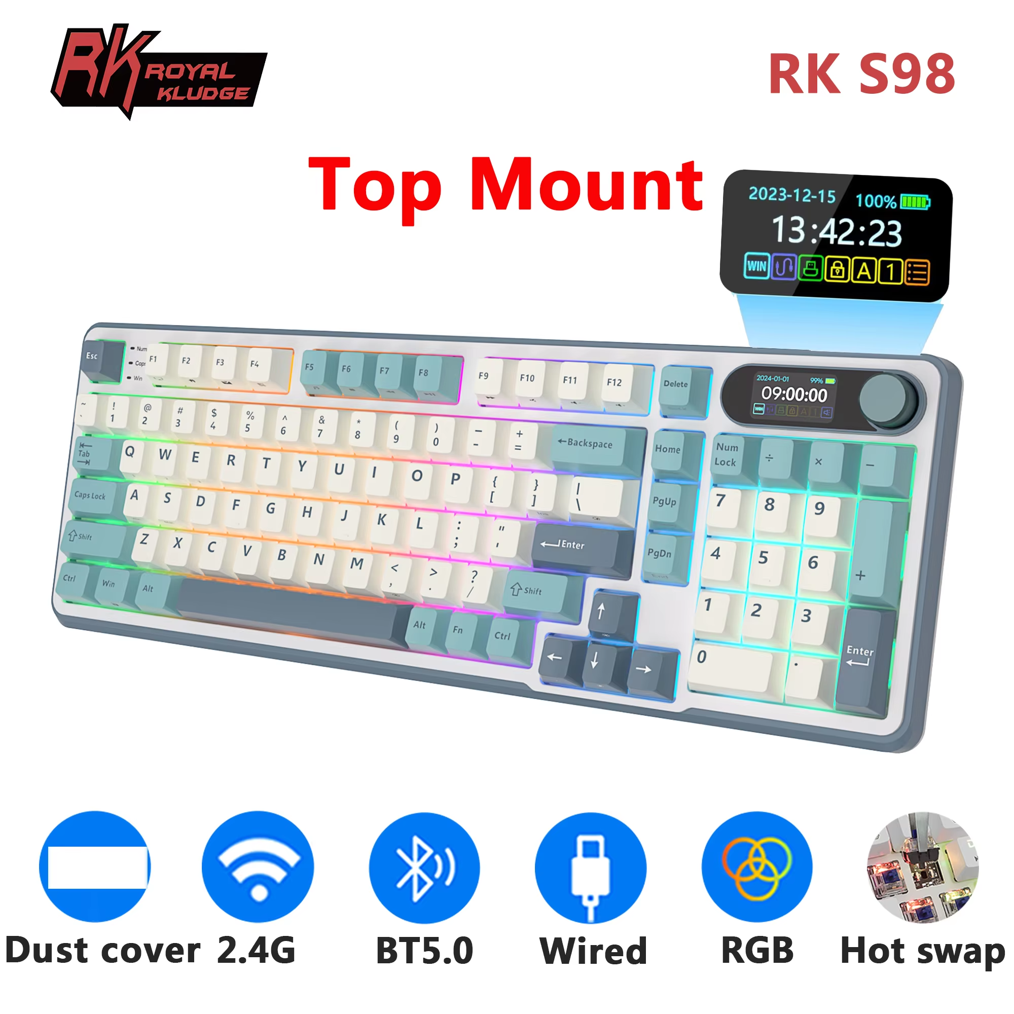RK ROYAL KLUDGE S98 Mechanical - Gaming Keyboard Mobile recensie en prijs