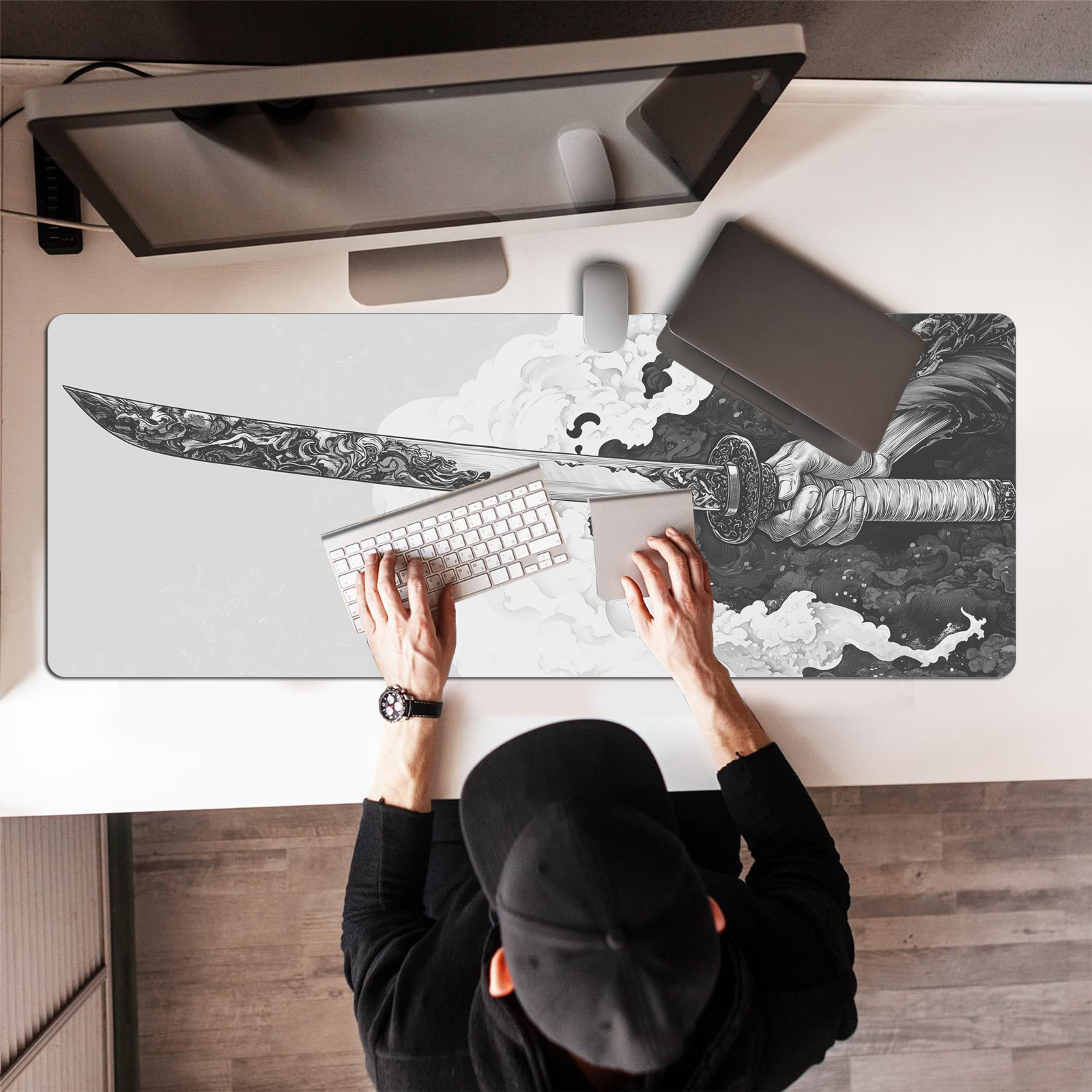 Black And White Comic Wind Swo - Gaming Keyboard Mouse recensie en prijs