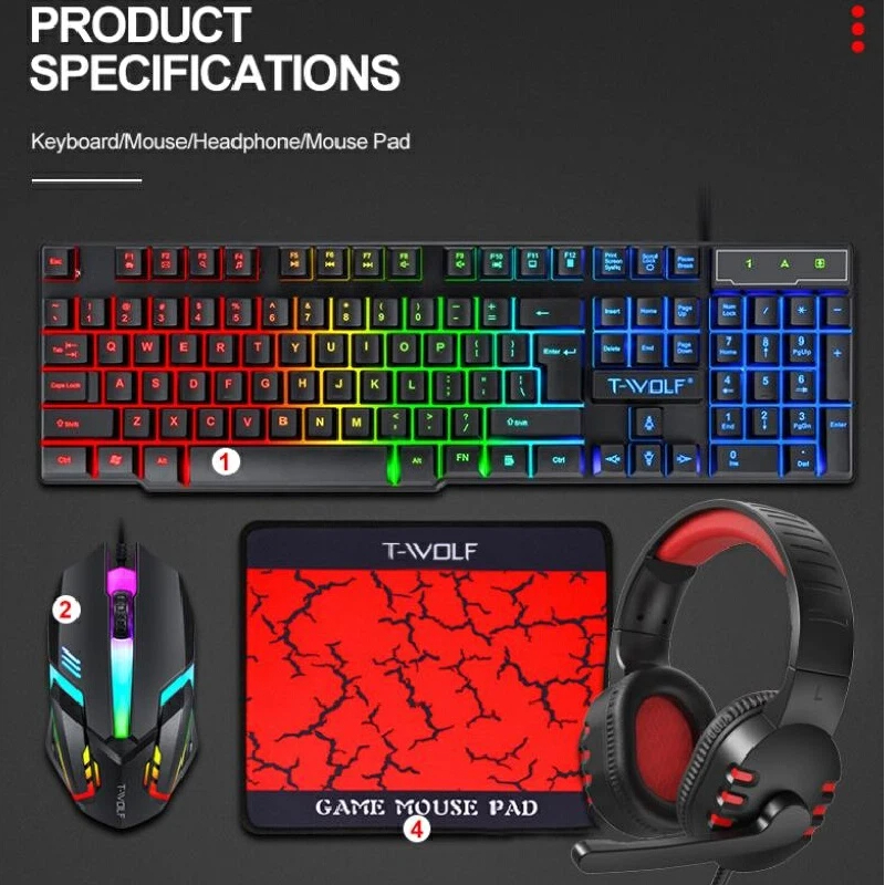 Spanish Russian Keyboard Layou - Gaming Keyboard And Mouse Combo recensie en prijs