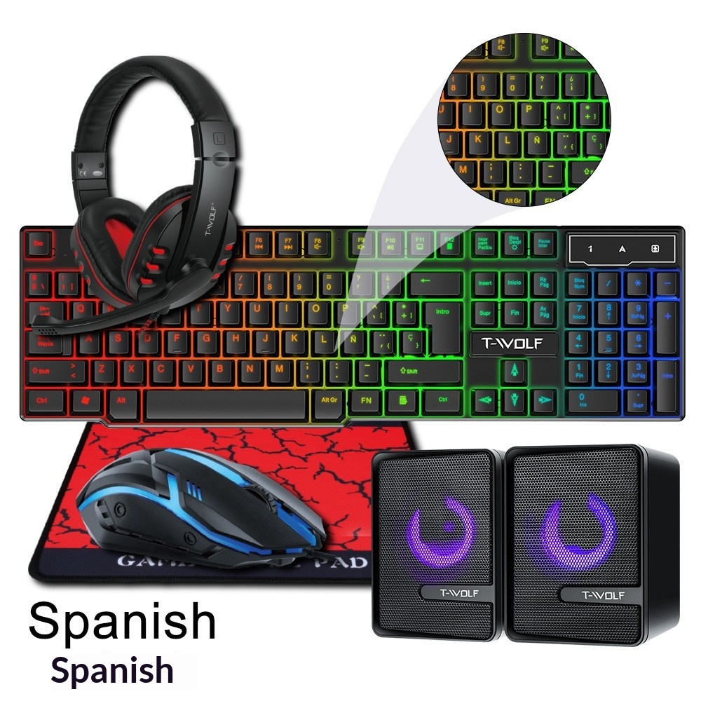 Spanish Russian Keyboard Layou - Gaming Keyboard And Mouse Combo recensie en prijs