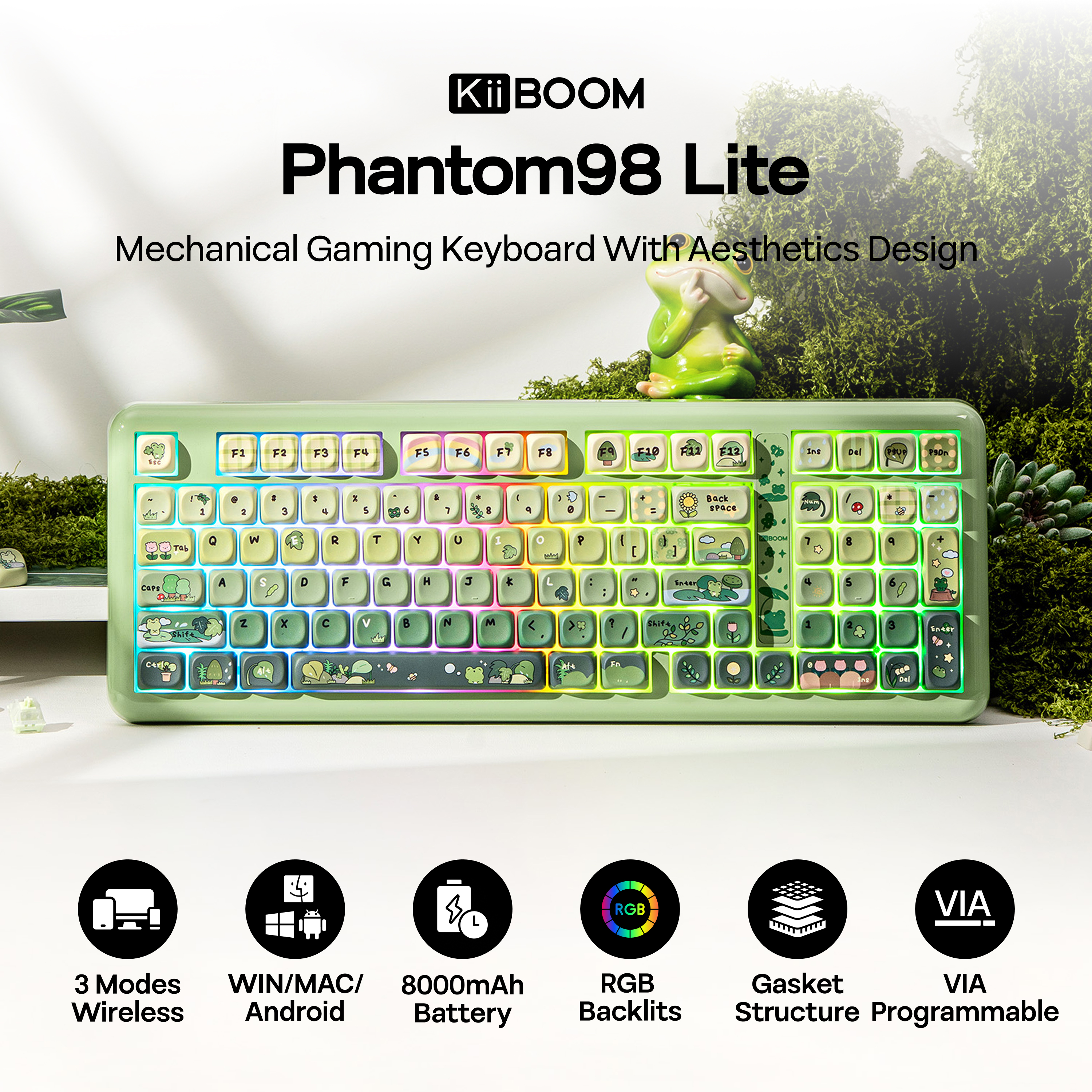 KiiBOOM Phantom98 Lite 96% ANS - Gaming Keyboard Types recensie en prijs