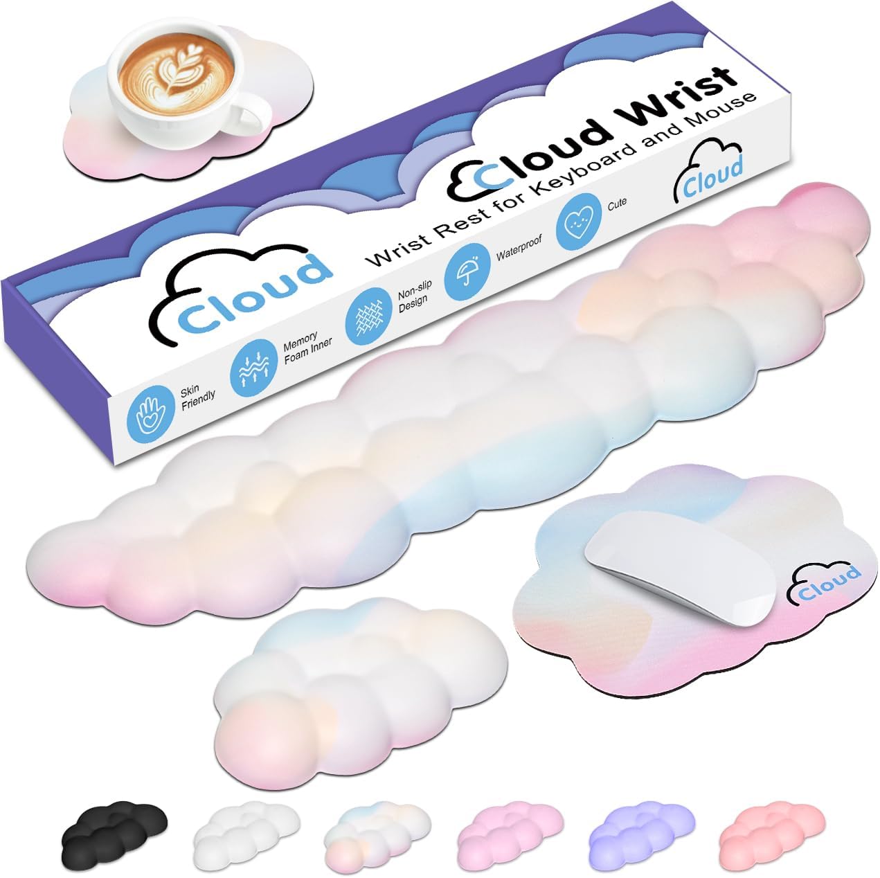 Ergonomic Cloud Wrist Rest wit - Gaming Keyboard Types recensie en prijs