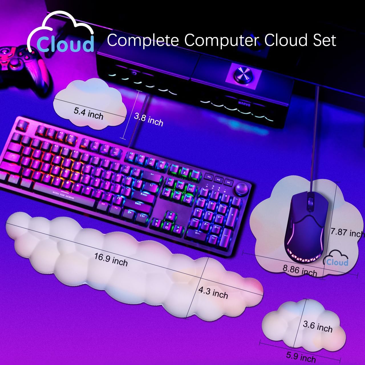 Ergonomic Cloud Wrist Rest wit - Gaming Keyboard Types recensie en prijs