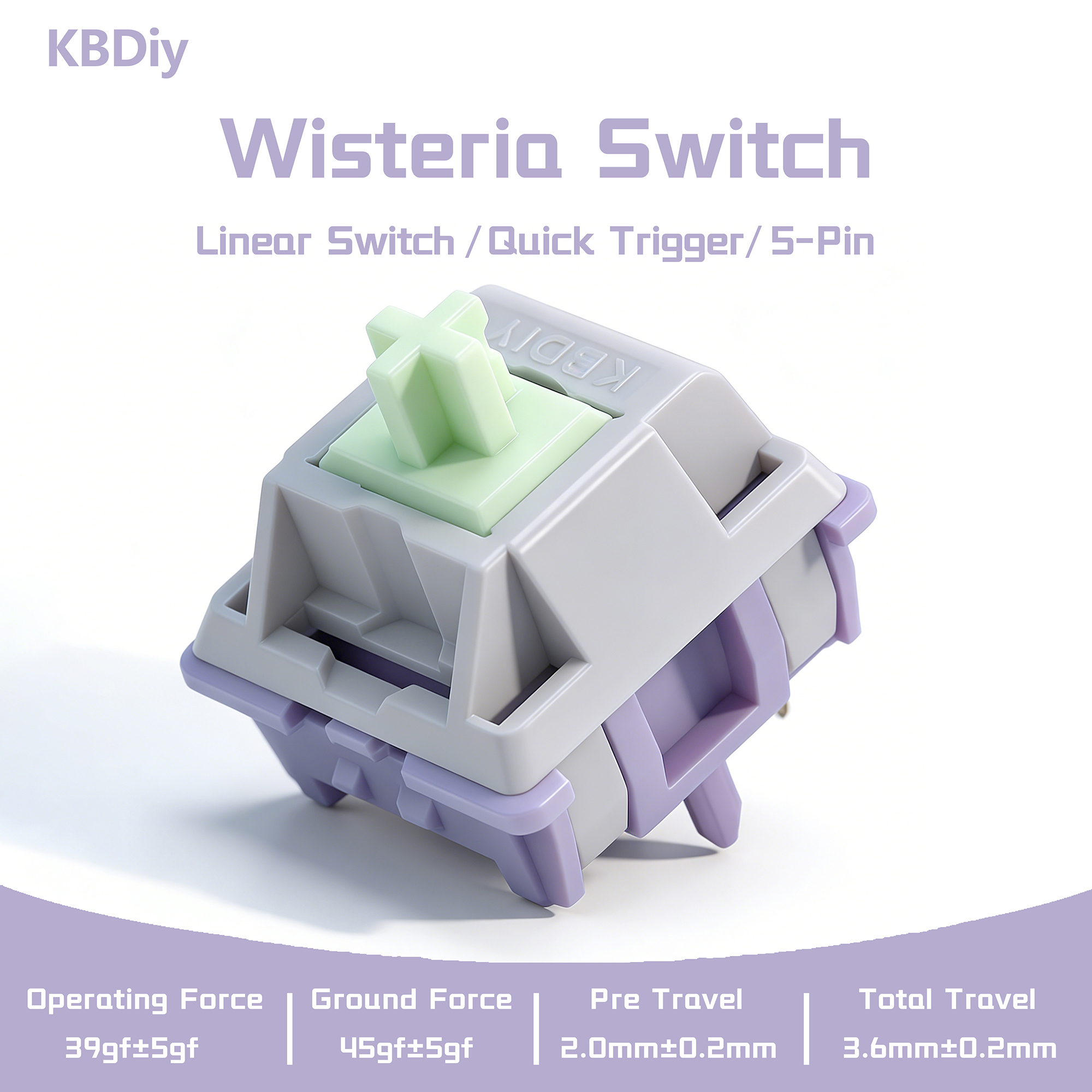 KBDiy Linear Switch Wisteria 5 - Keyboard Lube Kit recensie en prijs
