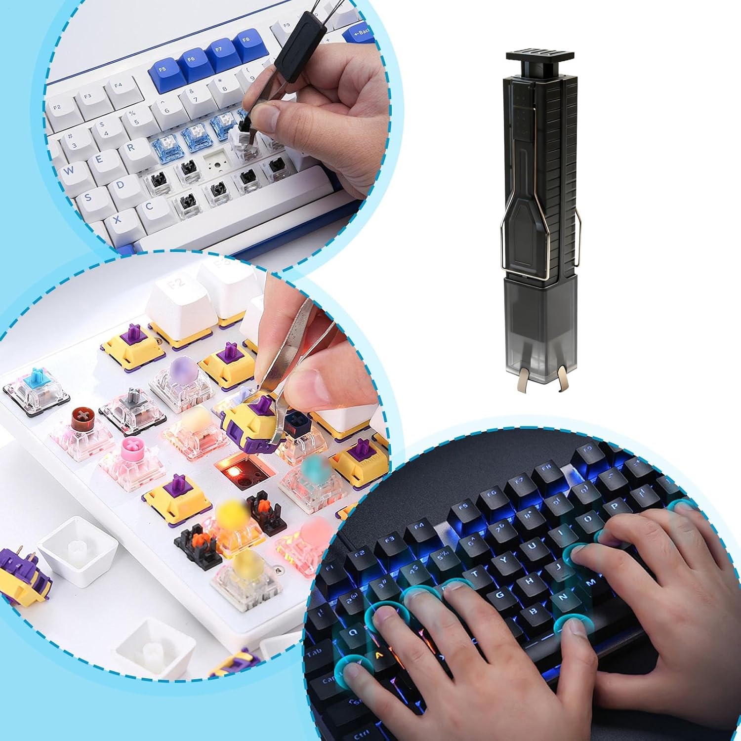 2-1pcs Keyboard Keycaps Puller - Keycap Puller Ring recensie en prijs