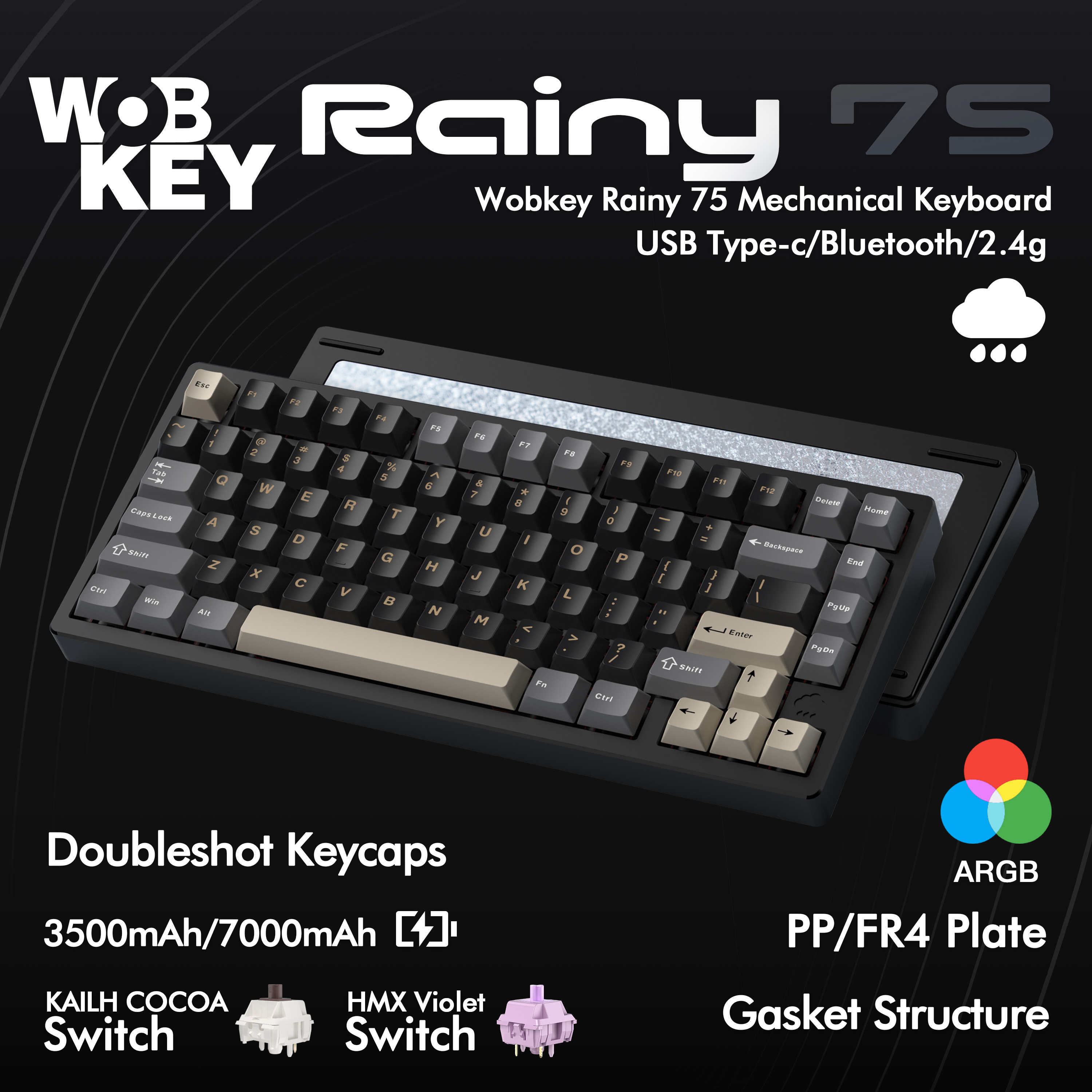 WOBKEY WOB Rainy75 Mechanical  - Keyboard Gaming Mac recensie en prijs
