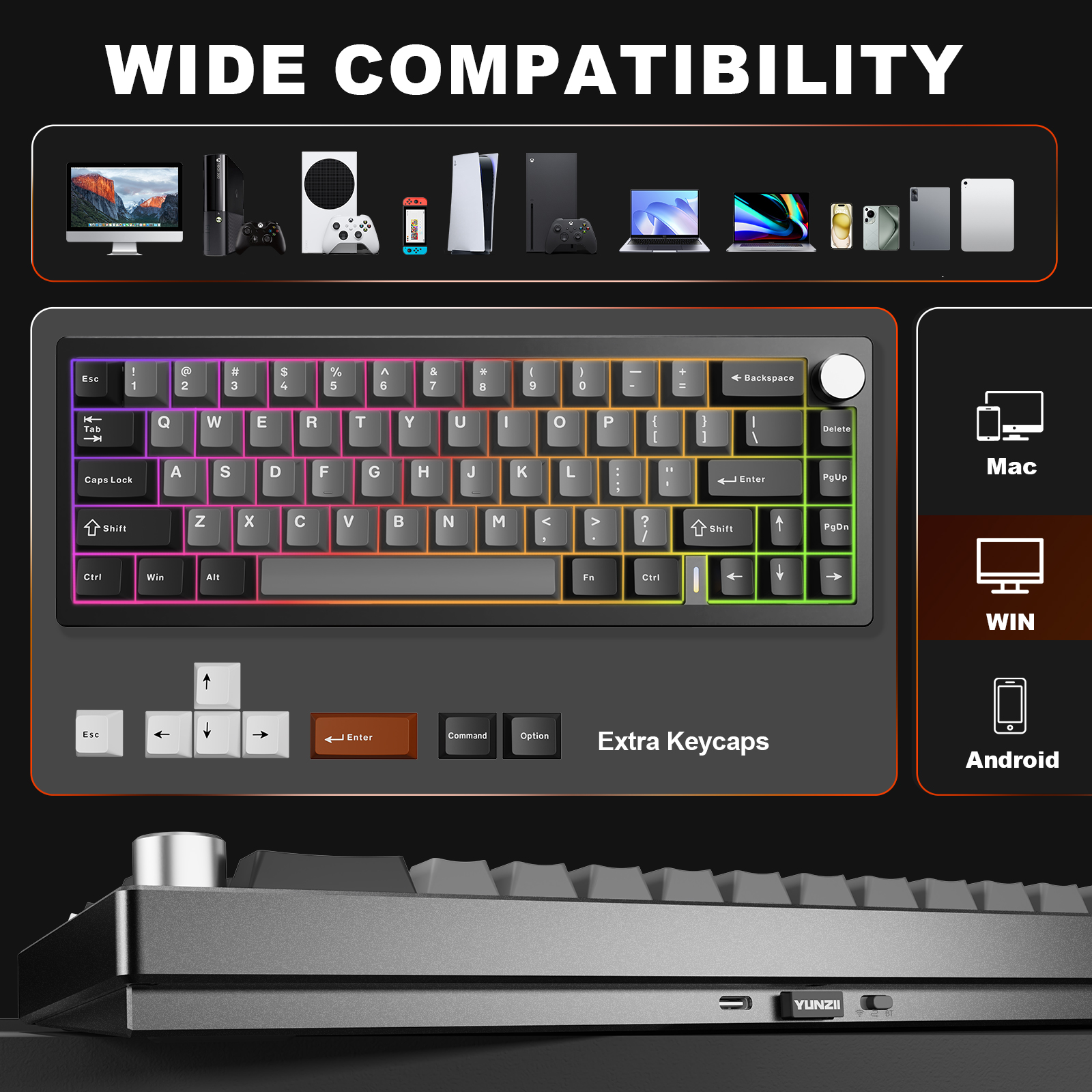 YUNZII AL68 Black QMK/VIA Mech - Keyboard Gaming Mac recensie en prijs