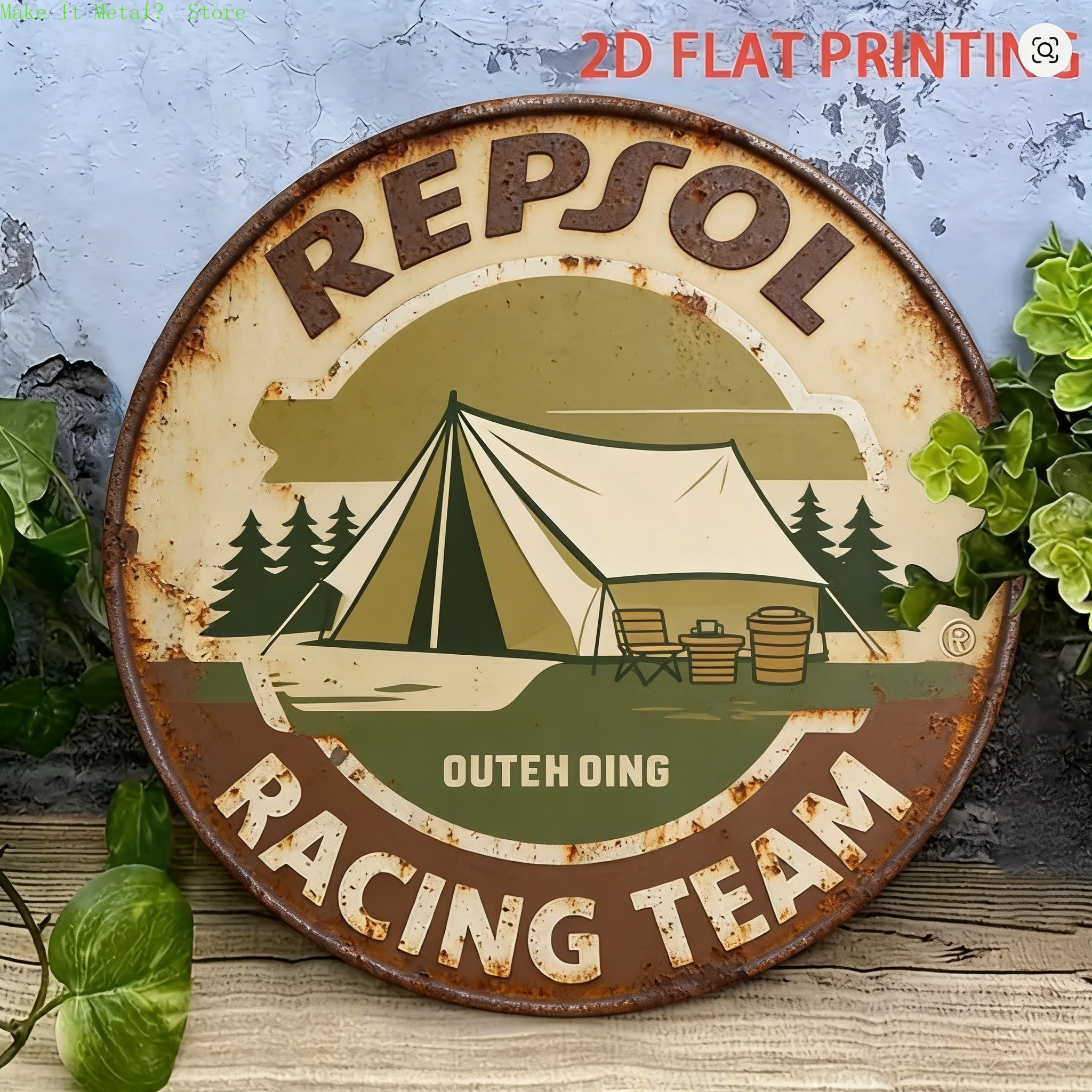 Vintage Repsol Gas Pump Metal  - Brass Weight Plate recensie en prijs
