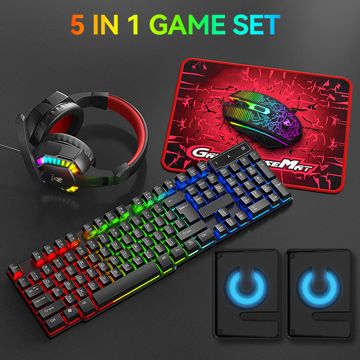 5-in-1 Set Gaming Combo Keyboa - Gaming Keyboard Extension recensie en prijs