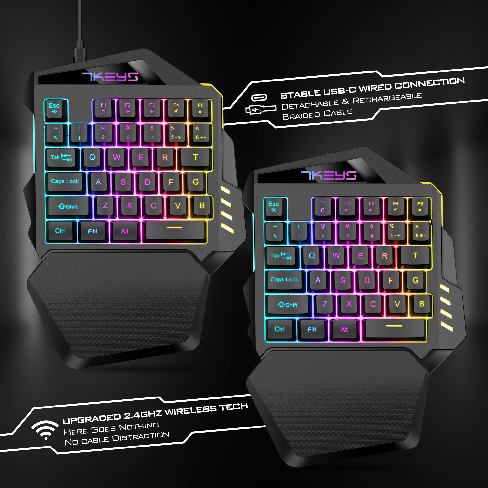 One-handed gaming keyboard 2.4 - Gaming Keyboard Half recensie en prijs