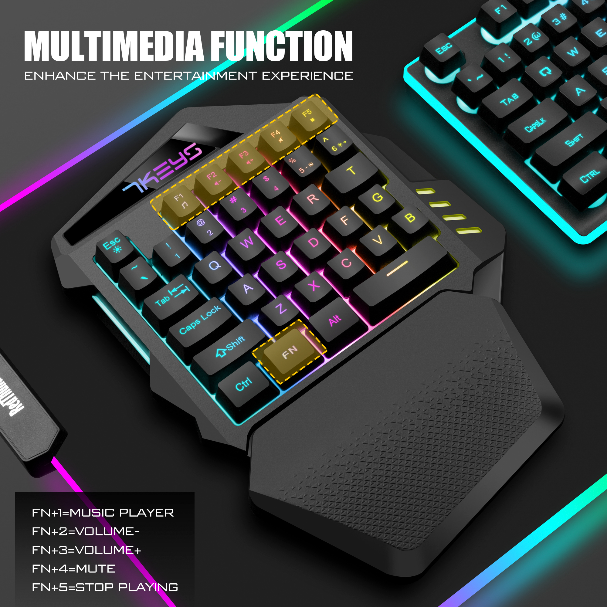One-handed gaming keyboard 2.4 - Gaming Keyboard Half recensie en prijs