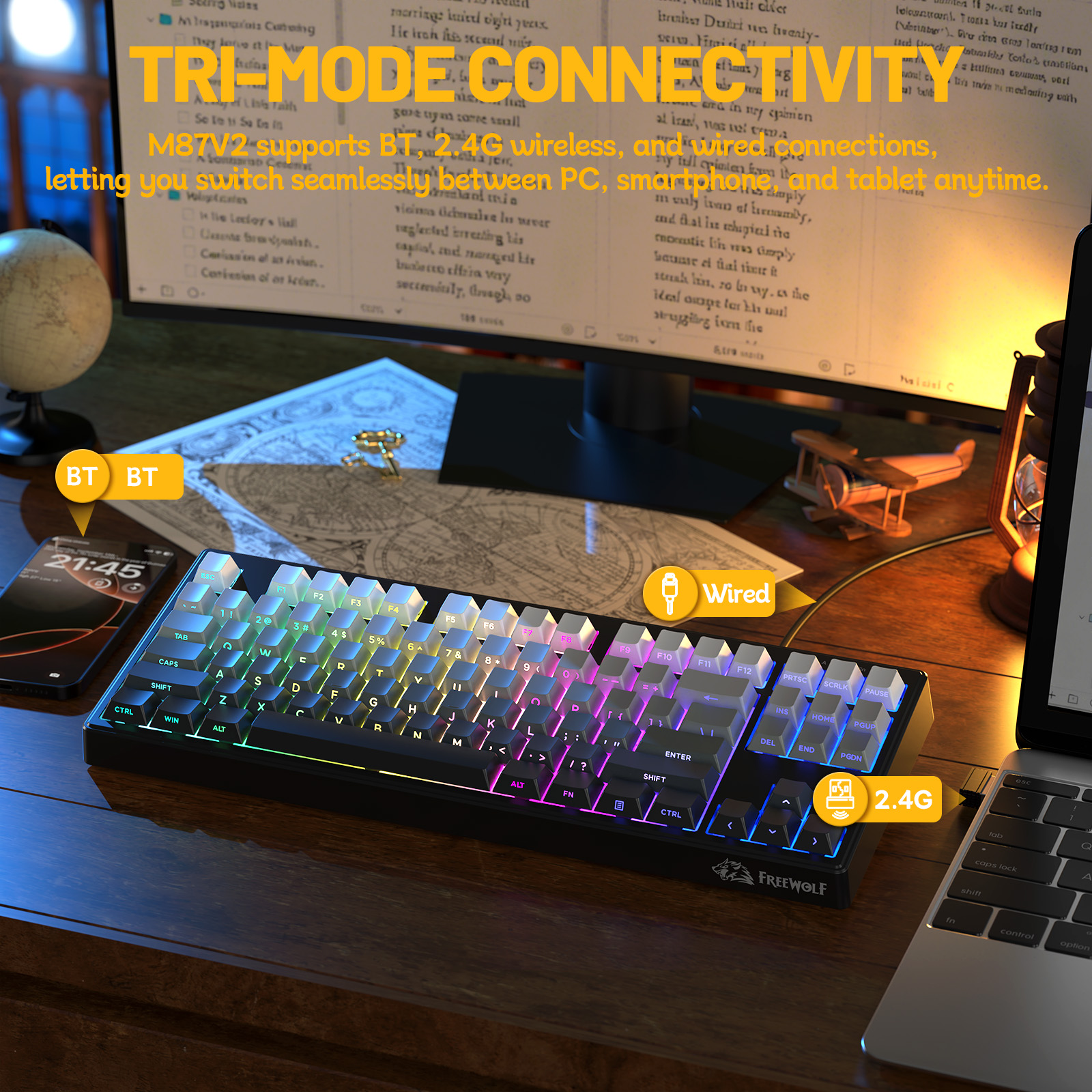 ZIYOULANG M87V2 87 Keys Tri-Mo - Gaming Keyboard That Is Quiet recensie en prijs