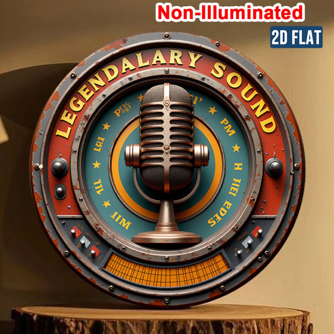 Vintage Stereo Wall Art 2D Met - Brass Weight Plate recensie en prijs