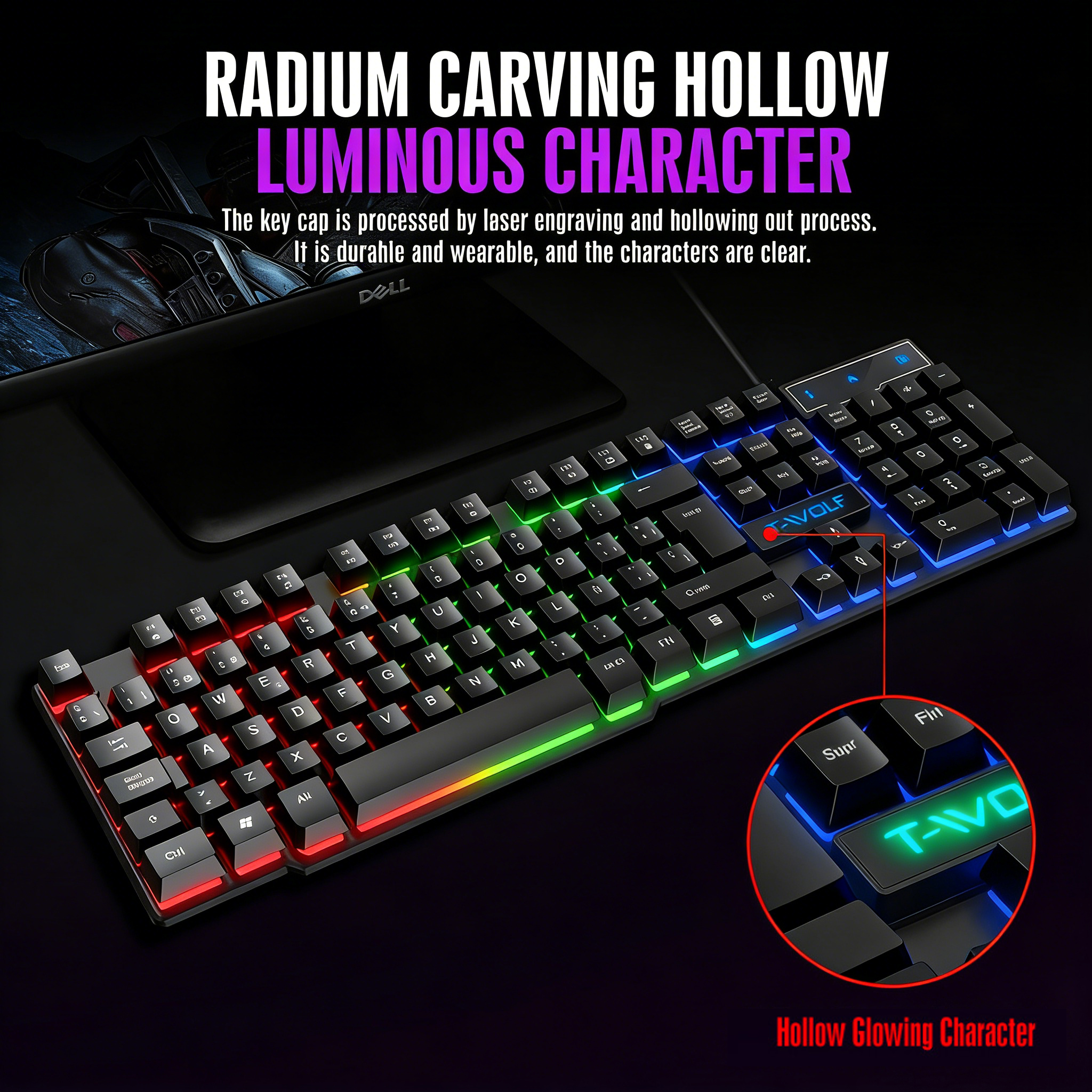 Mechanical feel Gaming Keyboar - Gaming Keyboard Half recensie en prijs