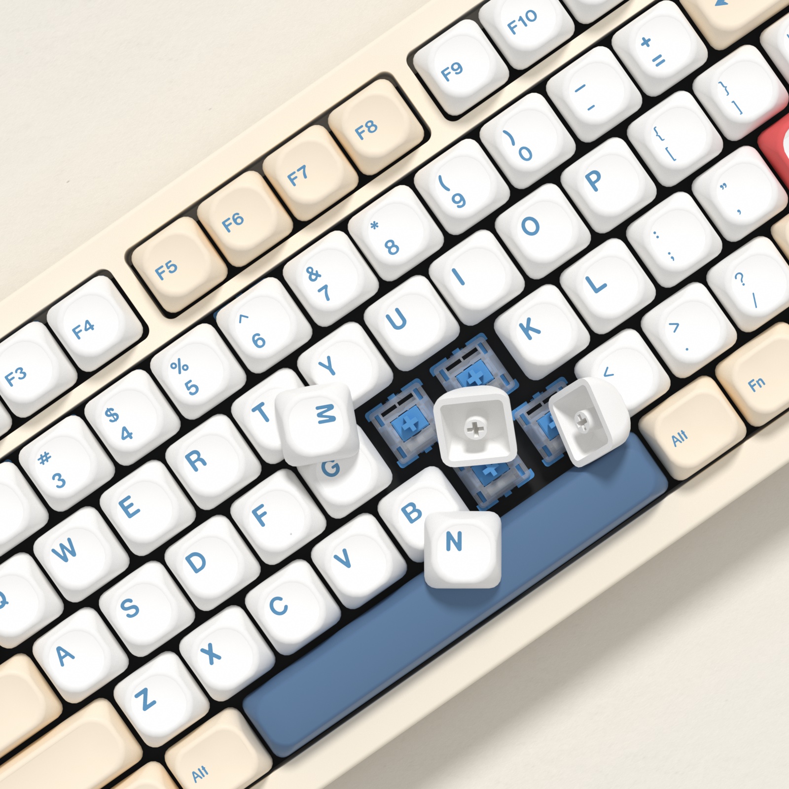 KBDiy GMK Soymilk Keycaps Retr - Gaming Keyboard Number Pad recensie en prijs